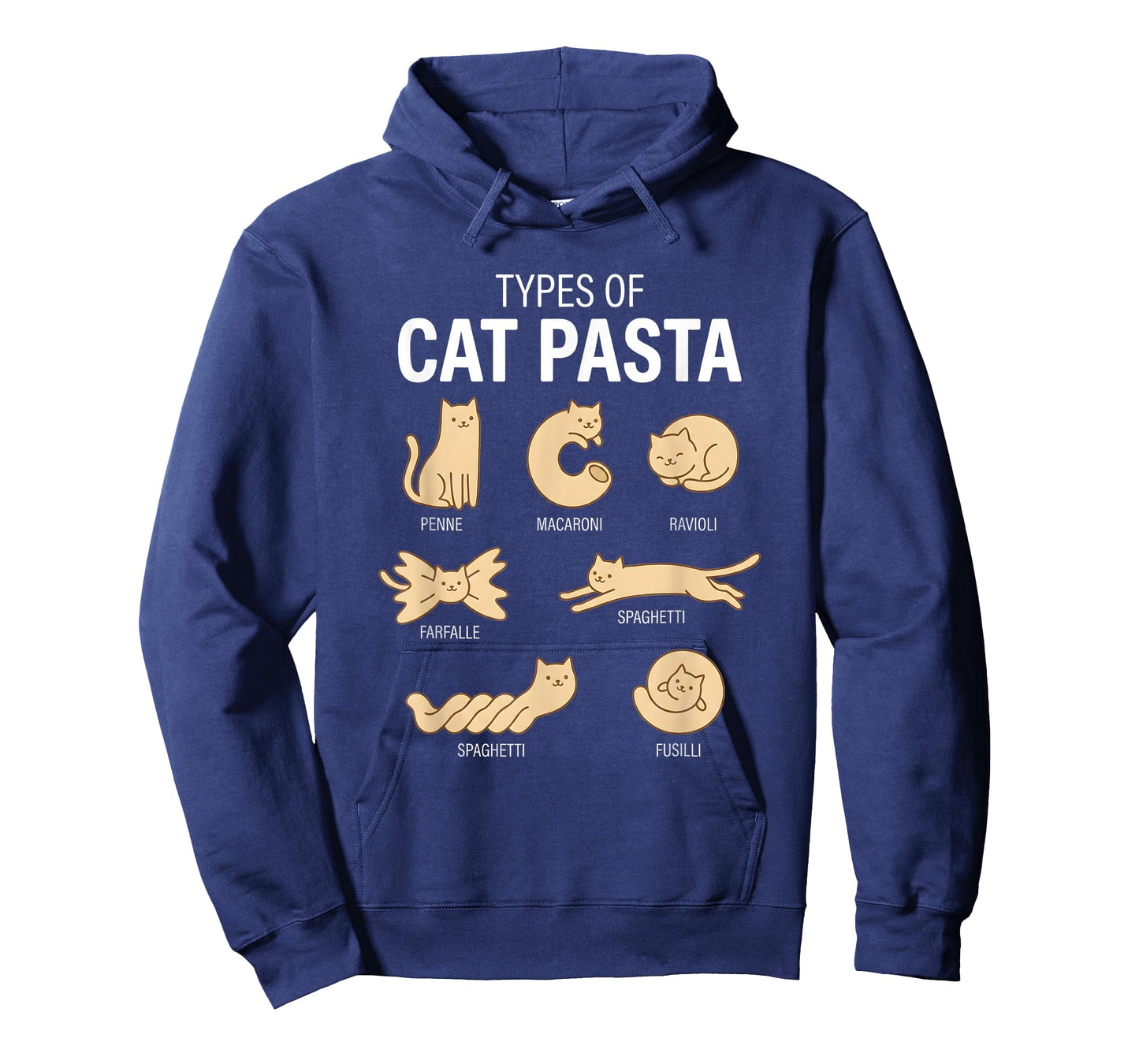 Funny Types of Cat Pasta Cute Kawaii Cat Lover Men Women T-Shirt