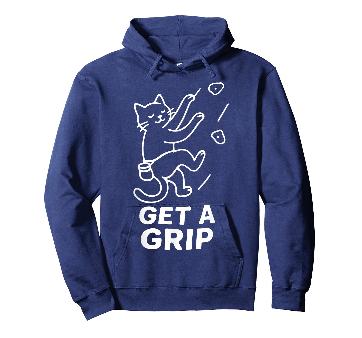 Funny Cat Rock Climbing Get a Grip T-Shirt