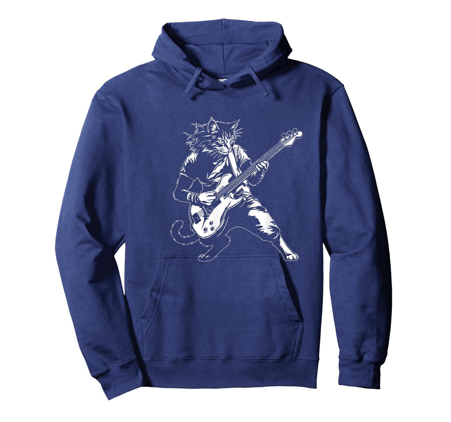 Funny Cat Playing Bass Guitar Rock Music Lover Musician T-Shirt