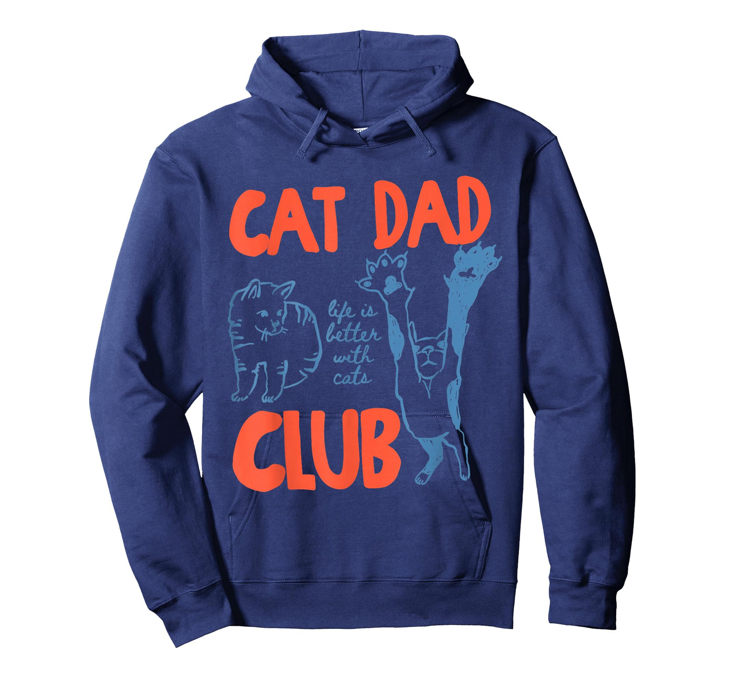 Cat Dad Club Life is Better with Cats Funny Cat Dad Retro T-Shirt
