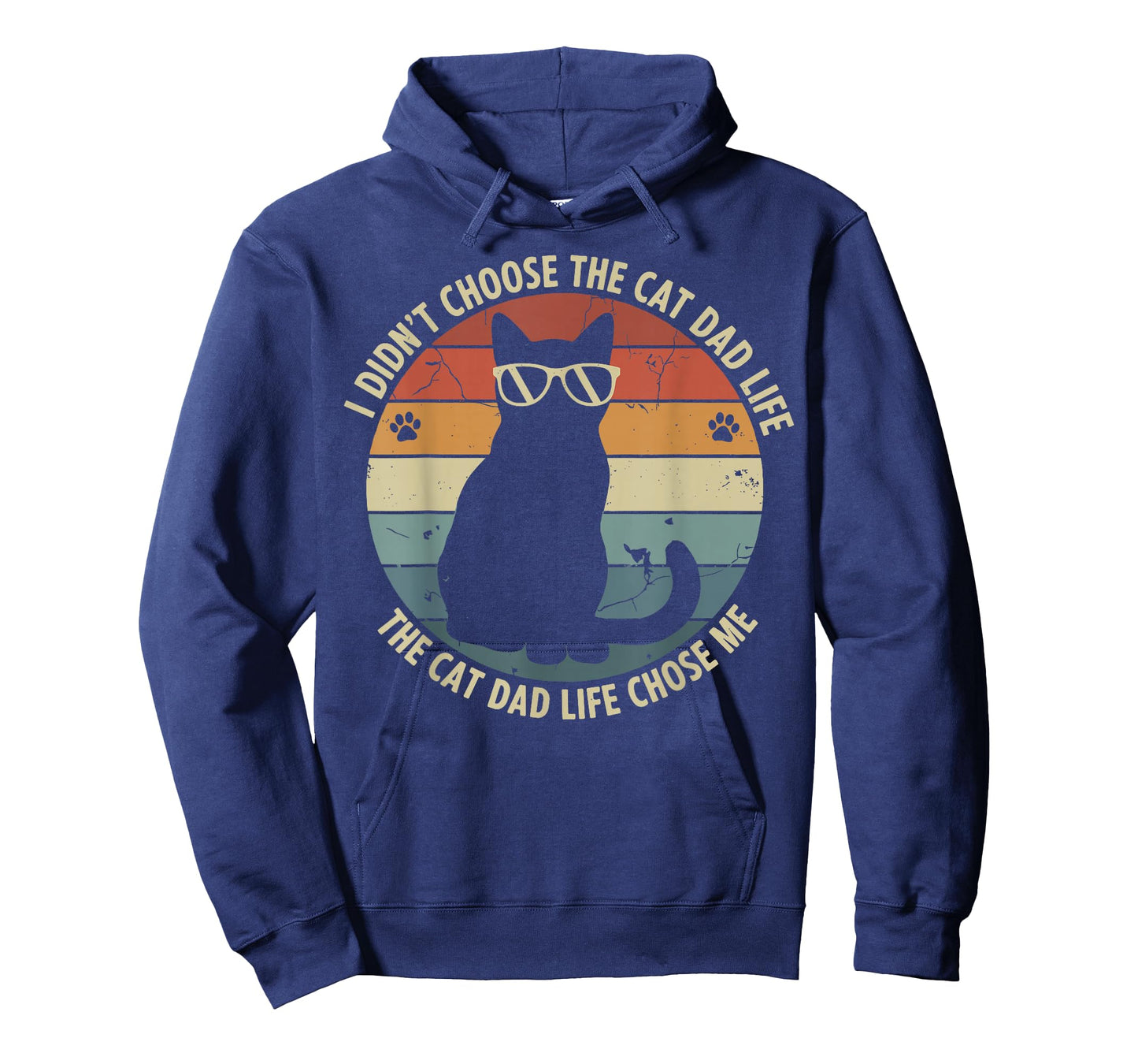 Cat Dad Life Chose Me Men Best Cat Dad Funny Cat for Men T-Shirt