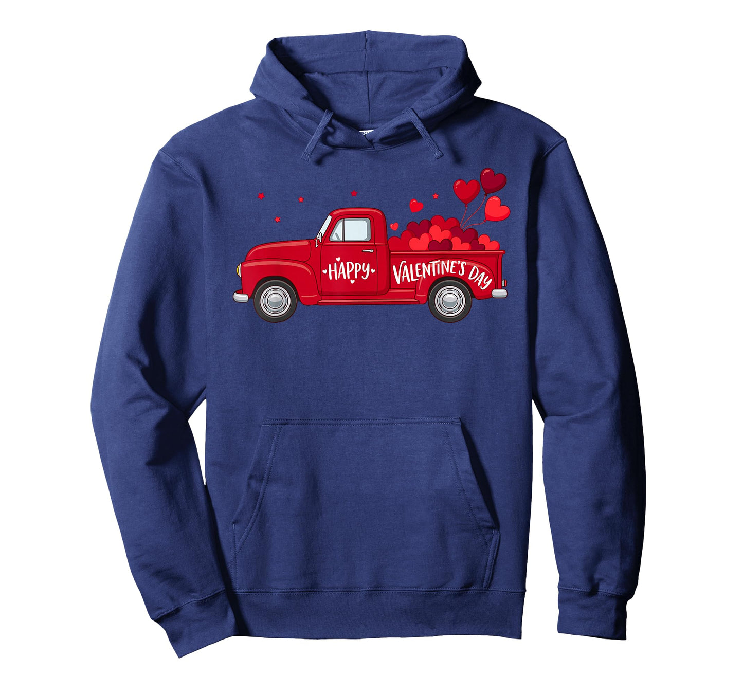 Classic Red Truck Happy Valentine's Day Farmhouse Hearts T-Shirt