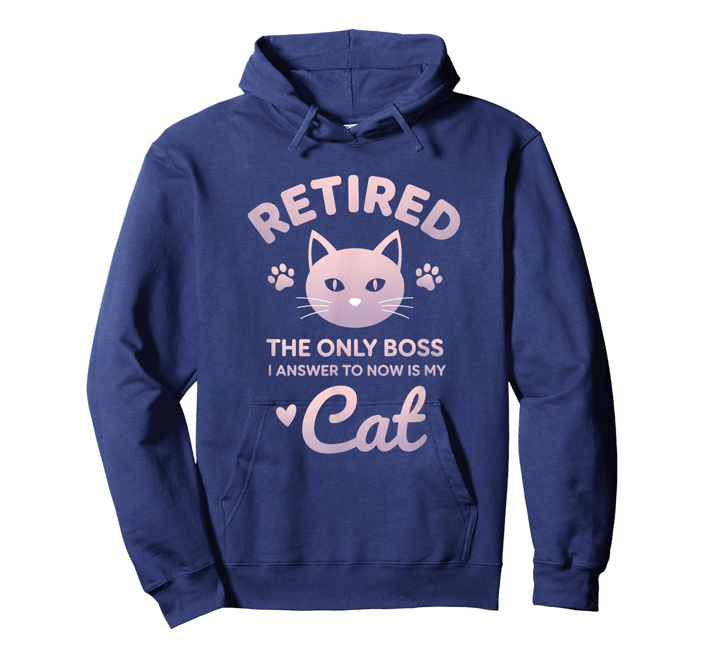 Retired Cat The Only Boss I Answer to Now is My Cat - Funny T-Shirt