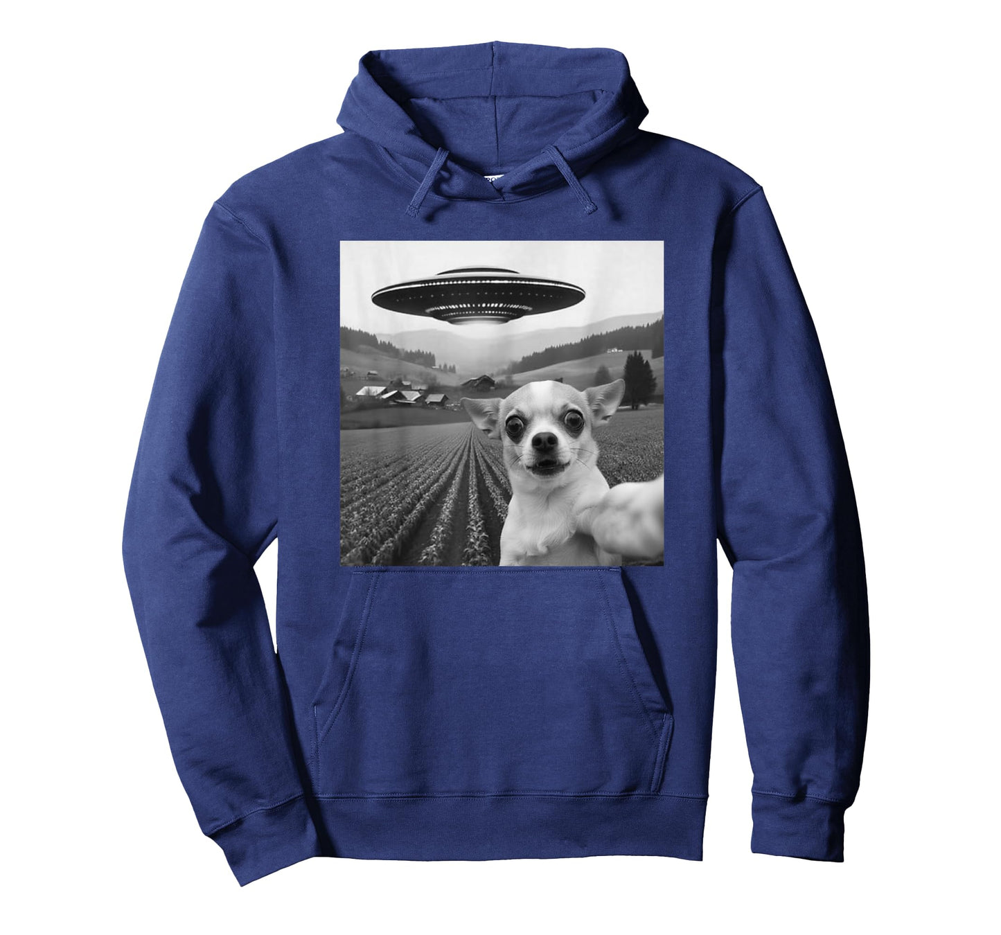 Funny Chihuahua UFO Selfie Stick T-Shirt