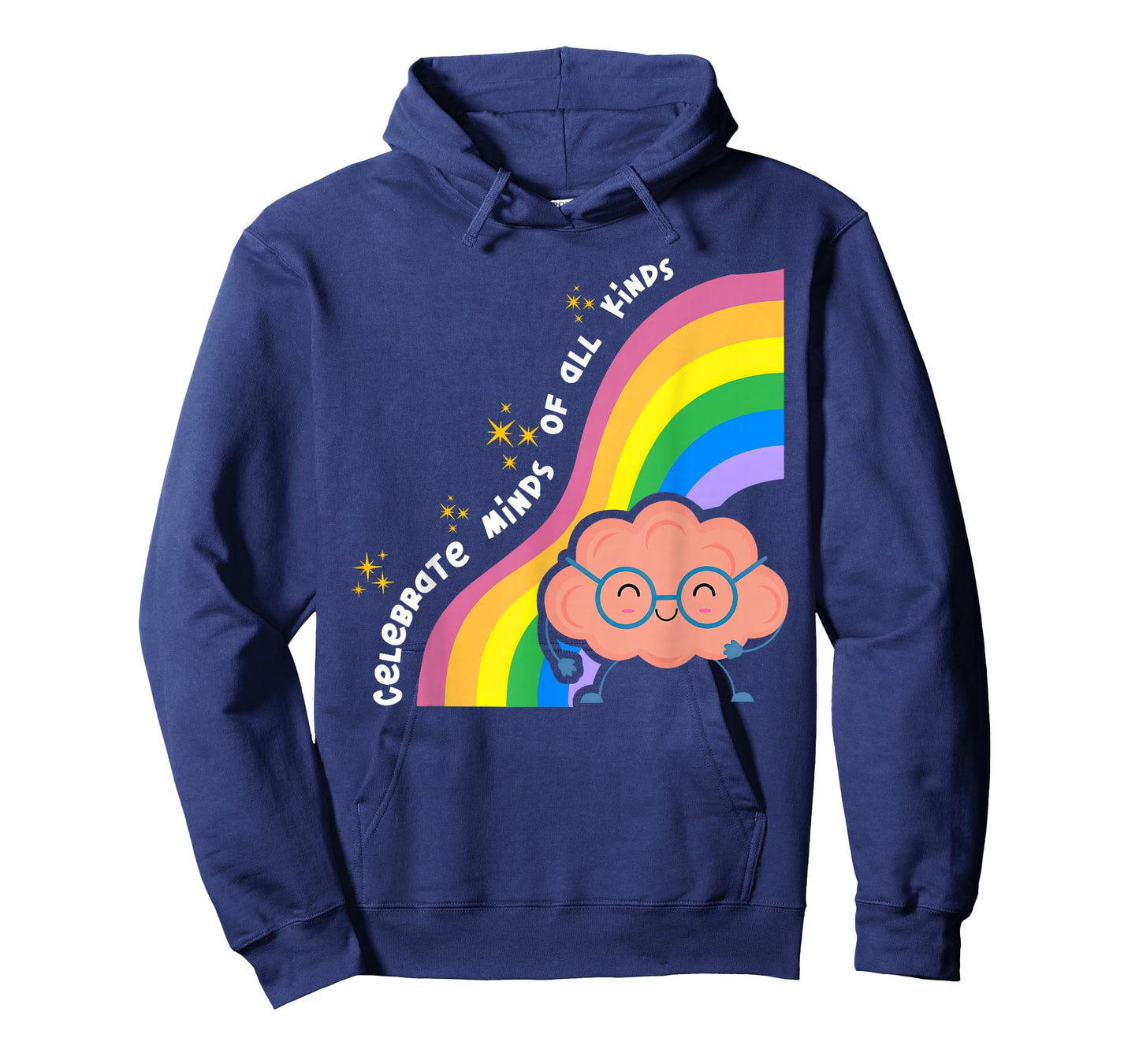 Celebrate Minds of All Kinds Rainbow Brain Neurodivergent T-Shirt