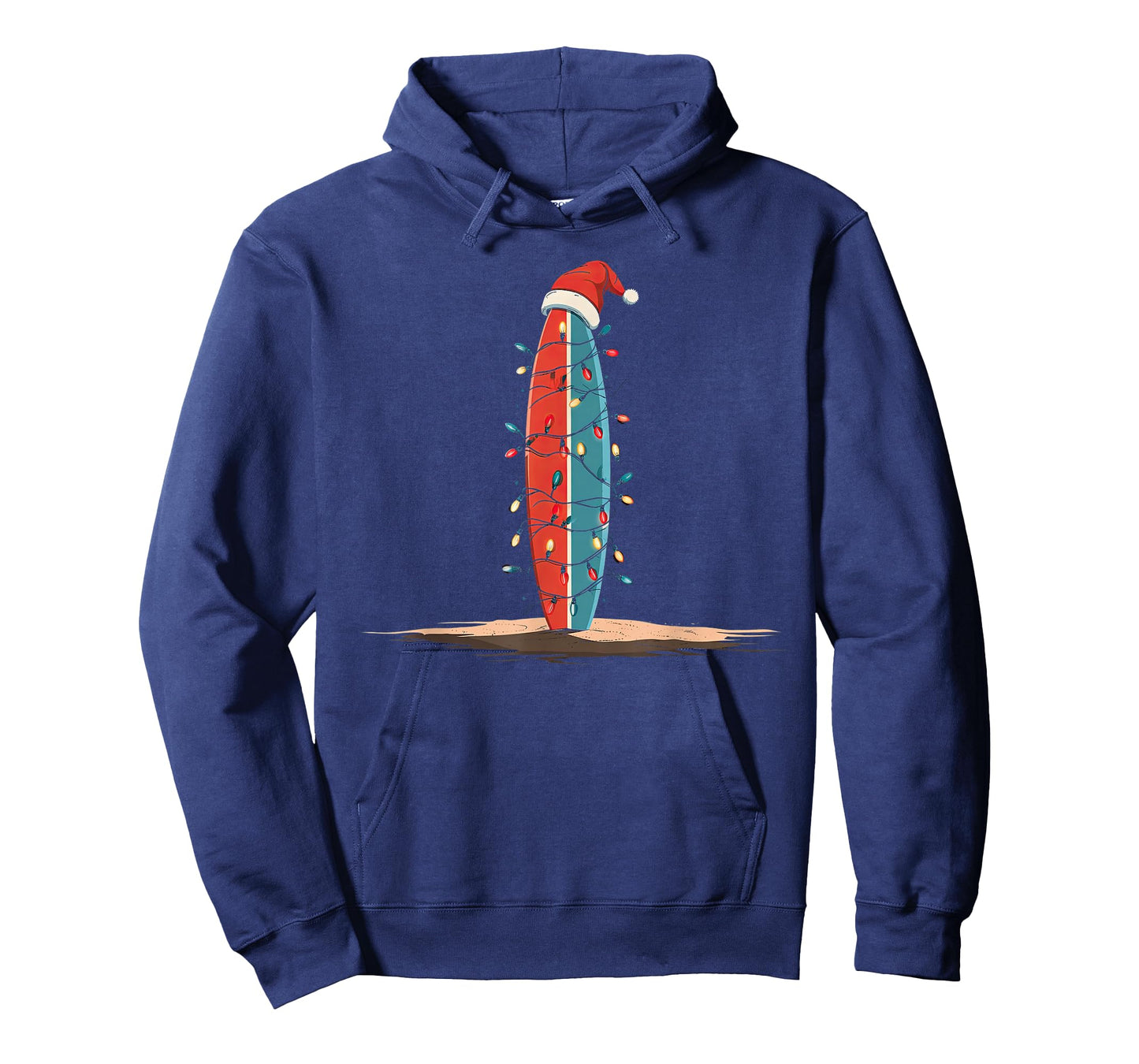 Funny Surf Christmas Lights Lover Surfboard Surfing Surfer T-Shirt