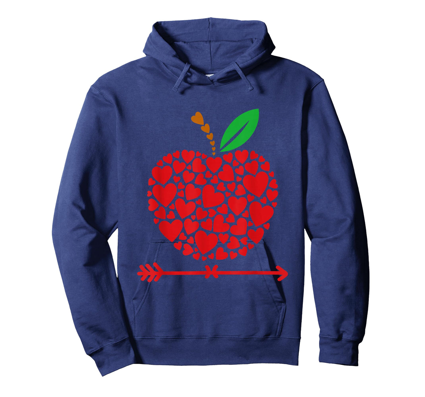 Valentines Day Teacher Hearts Apple Love Teach Women Men T-Shirt