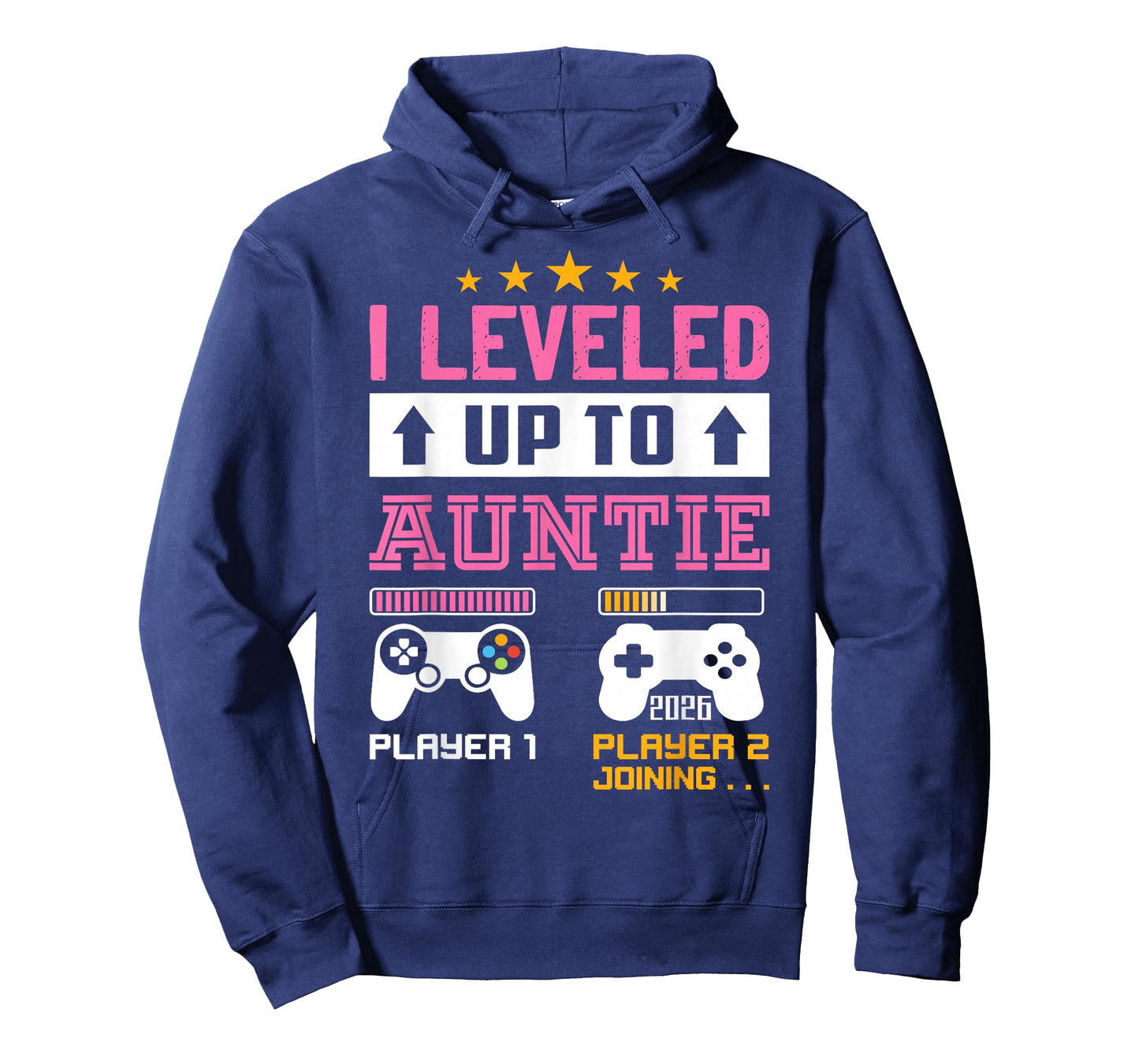 Cute I Leveled Up to Aunt 2026 Promoted to Auntie 2026 Gamer T-Shirt