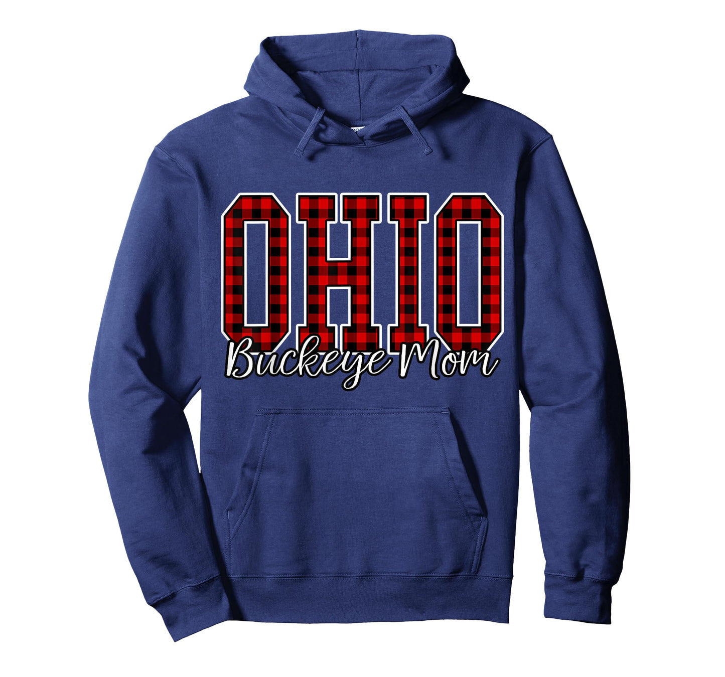 Ohio Mom Buckeye State Plaid Womens Mothers Cute Graphic T-Shirt