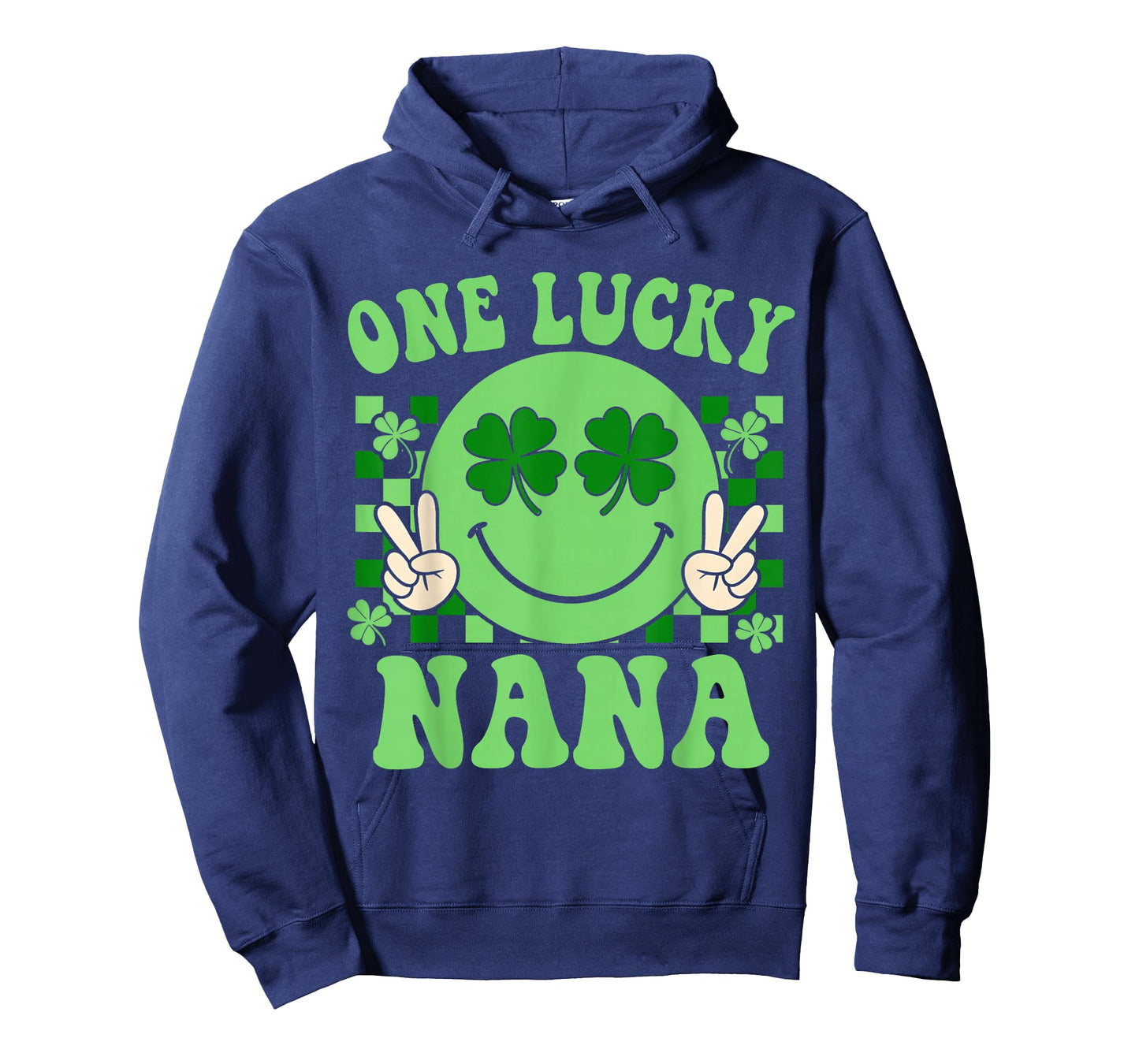 St Patricks Day Family Matching Groovy Retro One Lucky Nana T-Shirt