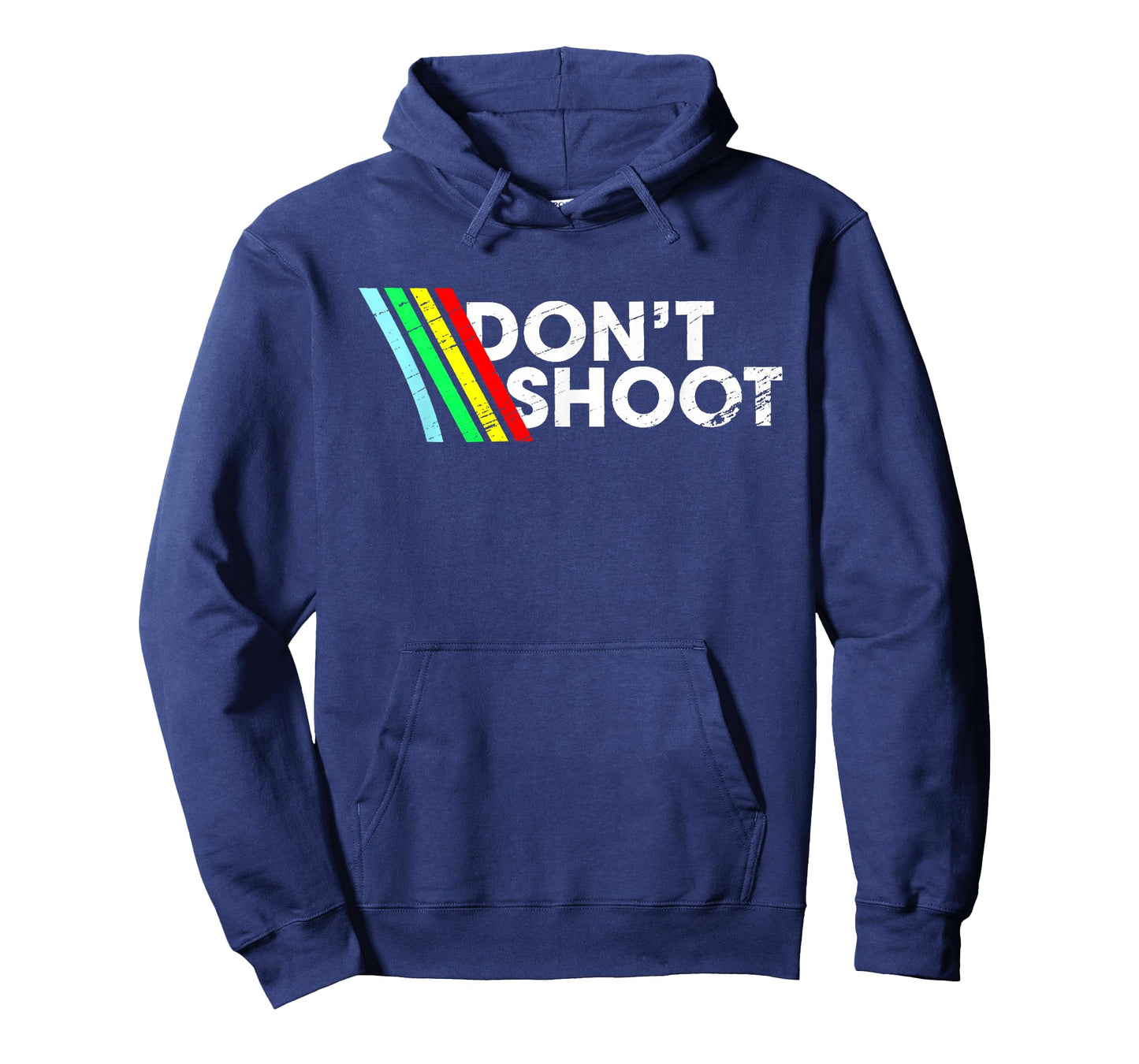 Don't Shoot Retro Graphic Color Stripes T-Shirt