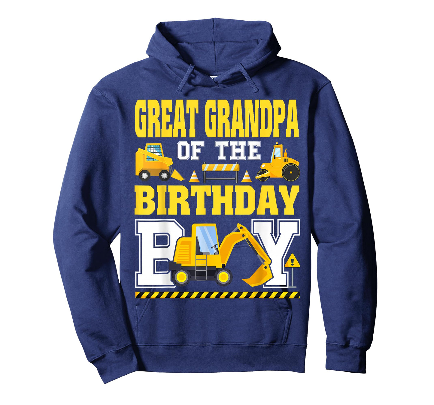 Great Grandpa of The Birthday Boy Excavator Construction T-Shirt