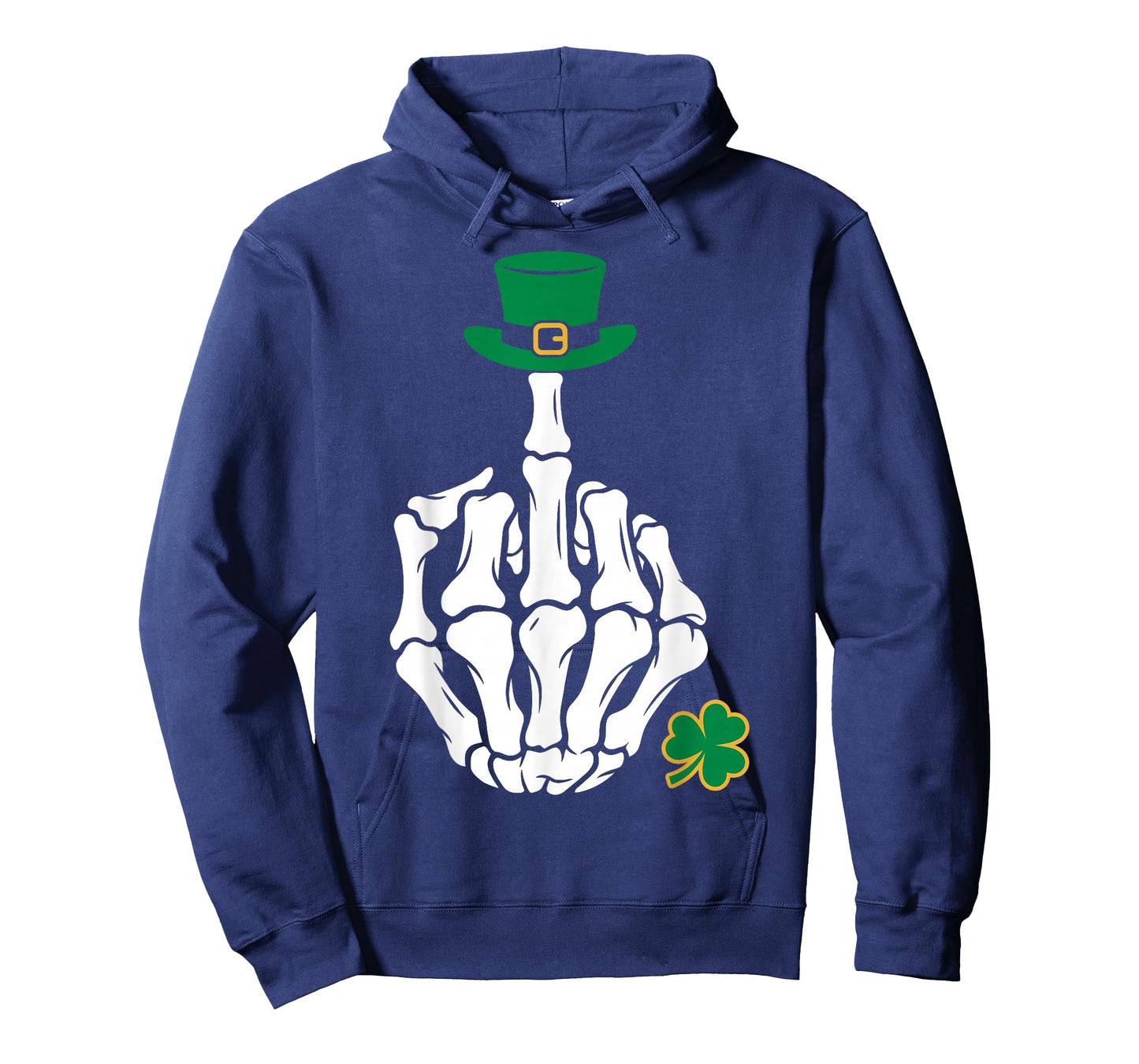 St.Patrick’s Day Skeleton Hand Middle Finger Leprechaun Hat T-Shirt