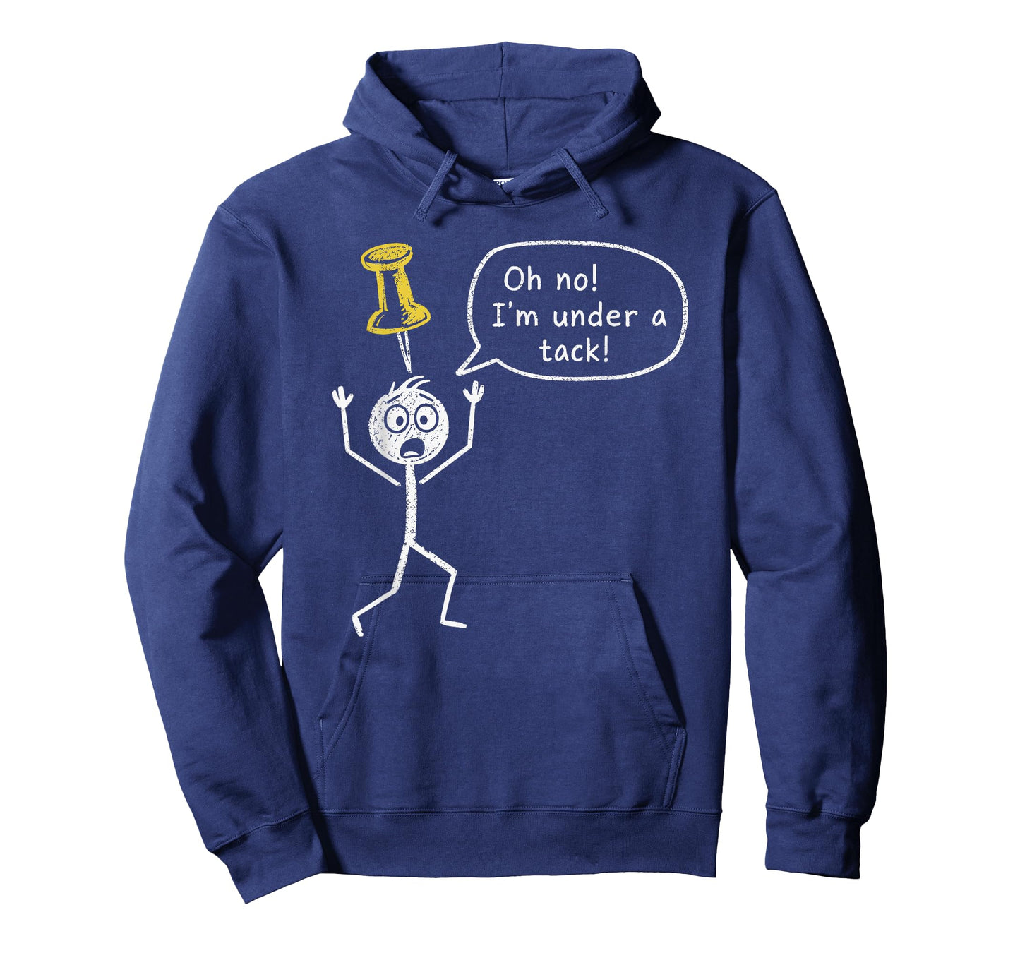 Funny Wordplay Office Humor Sarcastic Stickman Under a Tack T-Shirt