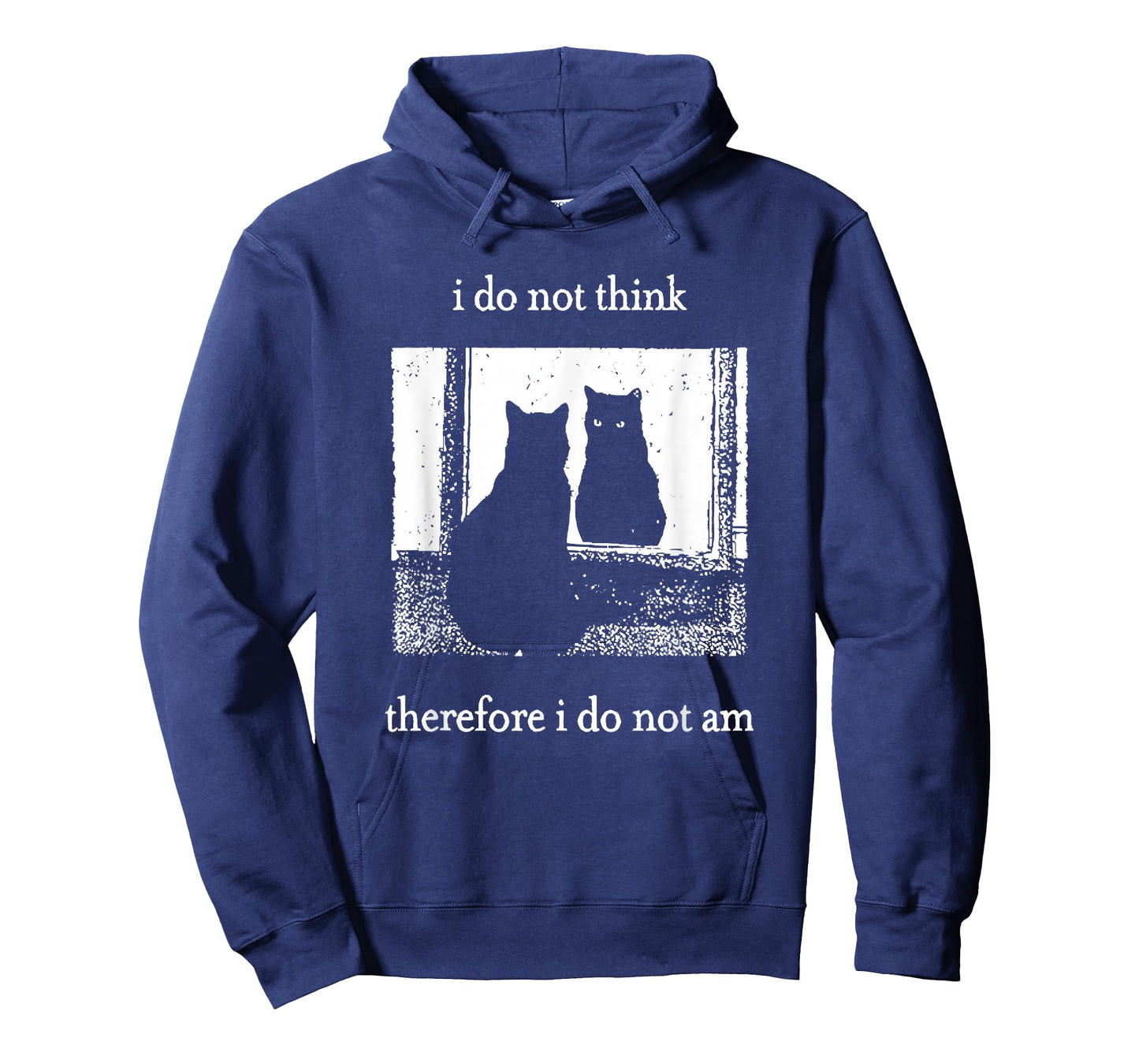 Retro I Do Not Think Therefore I Do Not Am Cat T-Shirt