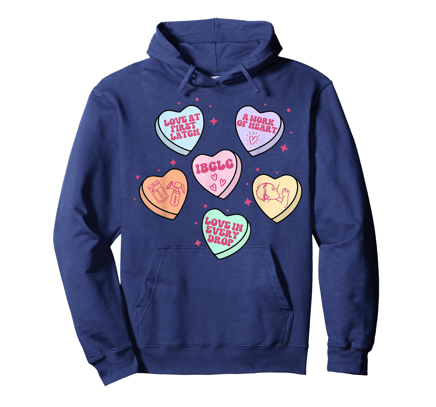 Lactation Consultant Candy Heart Valentines Day IBCLC Crew T-Shirt