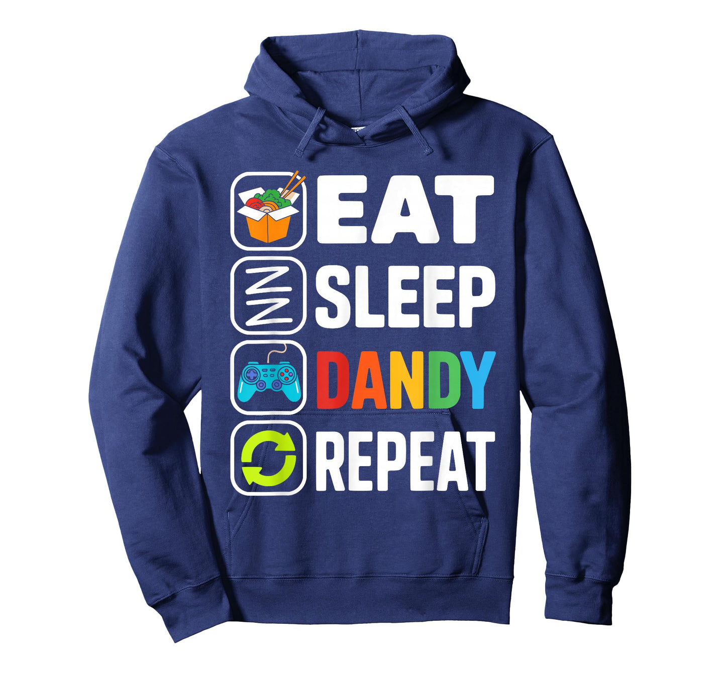 Retro Funny Gamer Eat Sleep Dandy Repeat Pixel Foodie T-Shirt