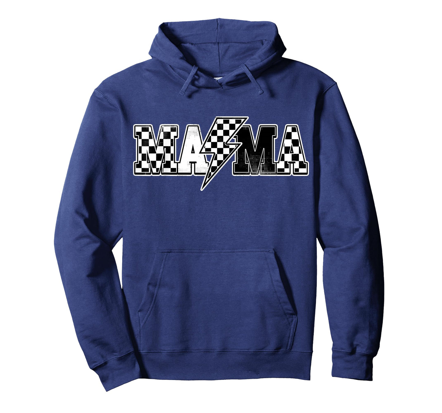 Mama Racing Race Car Checkered Family Birthday T-Shirt