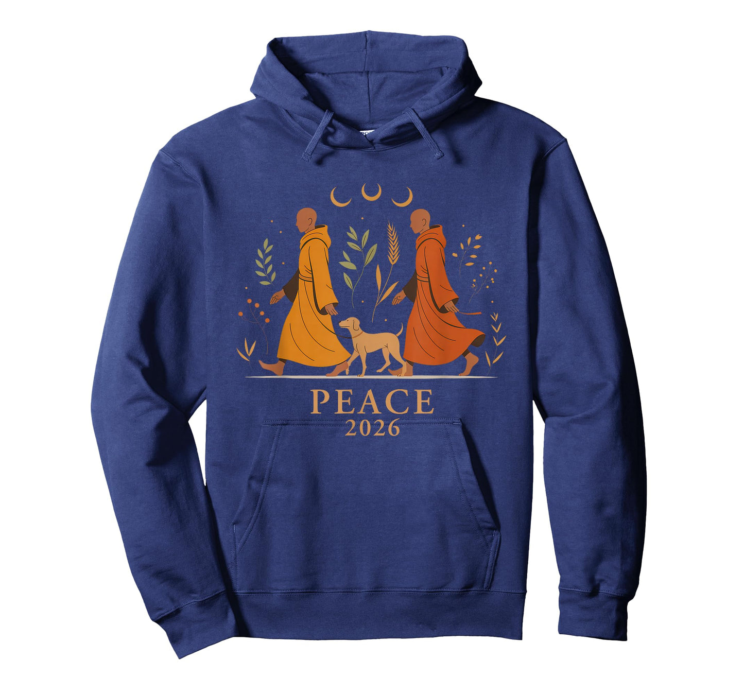 Walk Peace 2026 World Peace Monks with Aloka Dog Spiritual T-Shirt