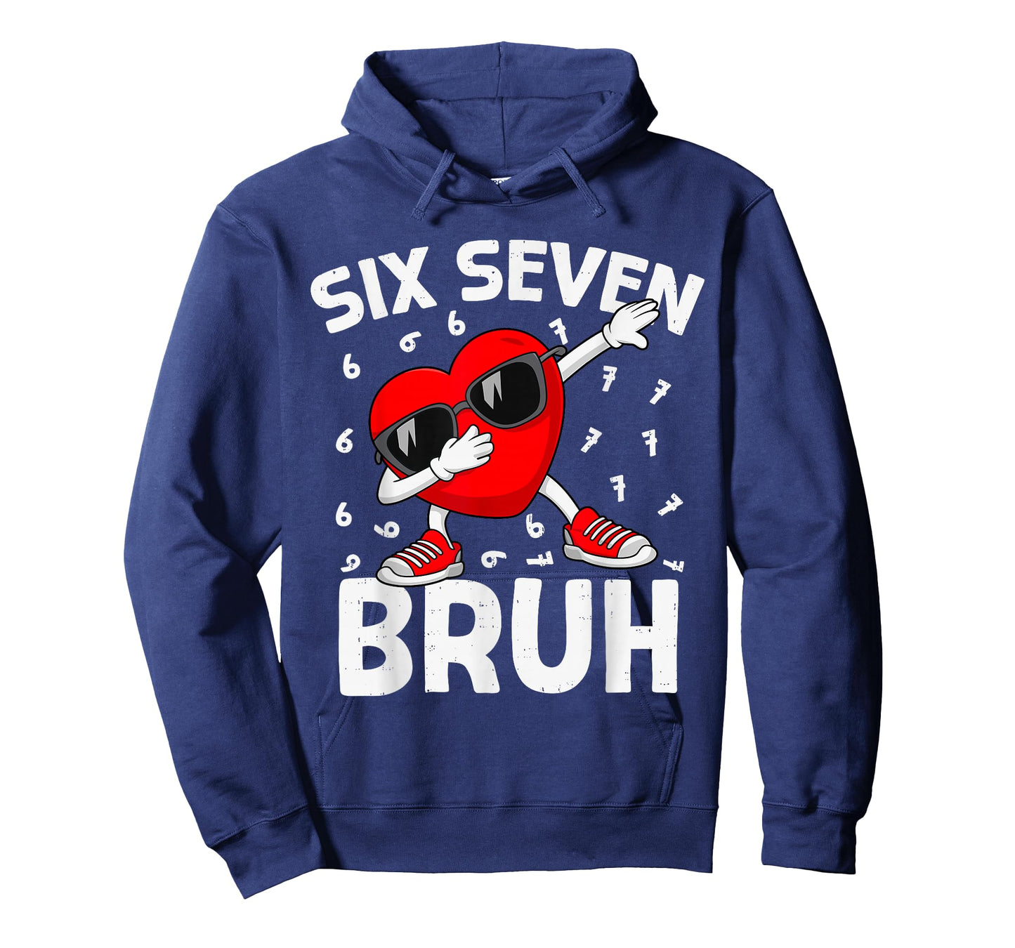 Valentines Day Six Seven Bruh 6 7 Meme Dab Heart Boys Kids T-Shirt
