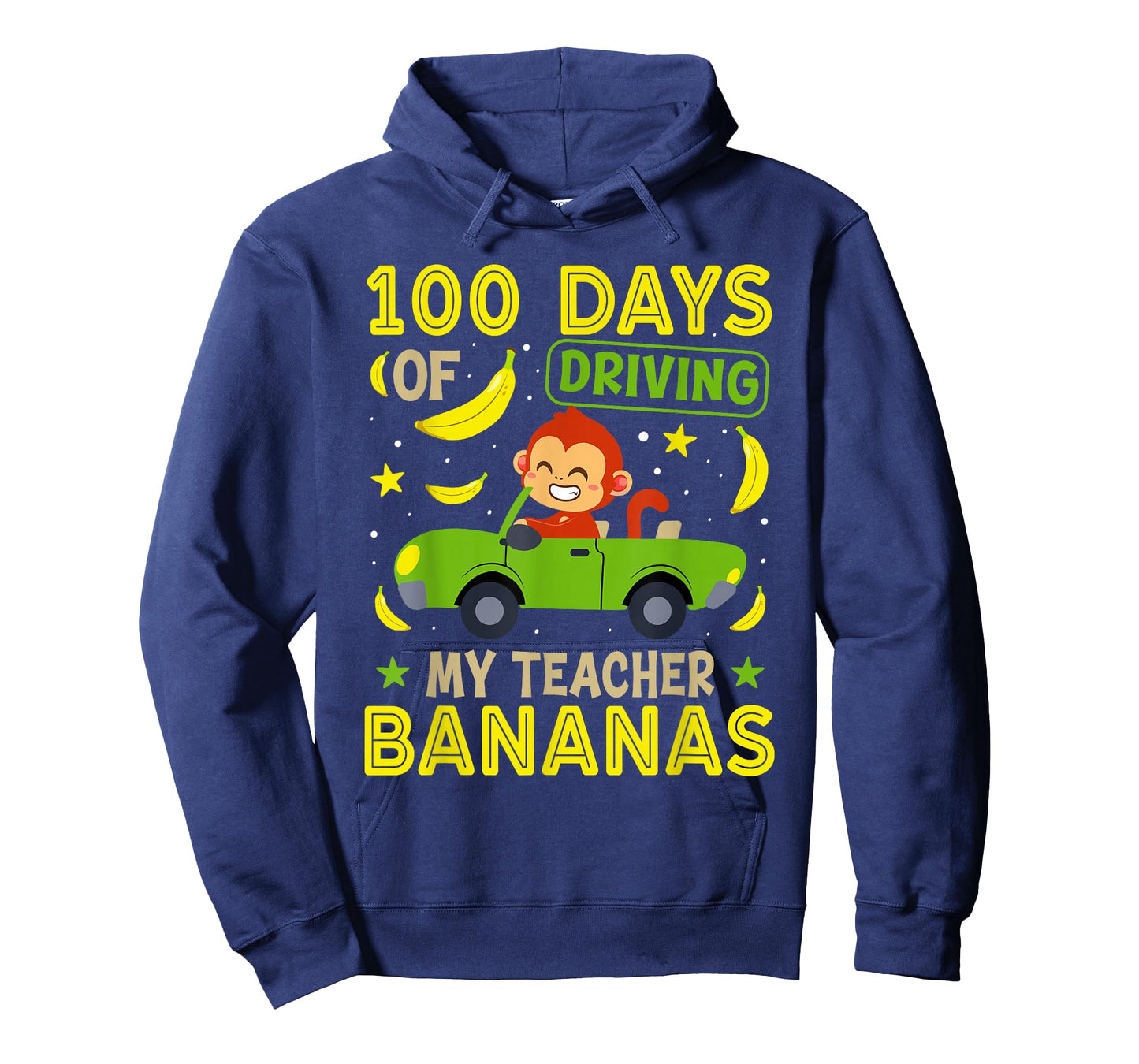 100th Day of School 100 Days of Driving My Teacher Bananas T-Shirt