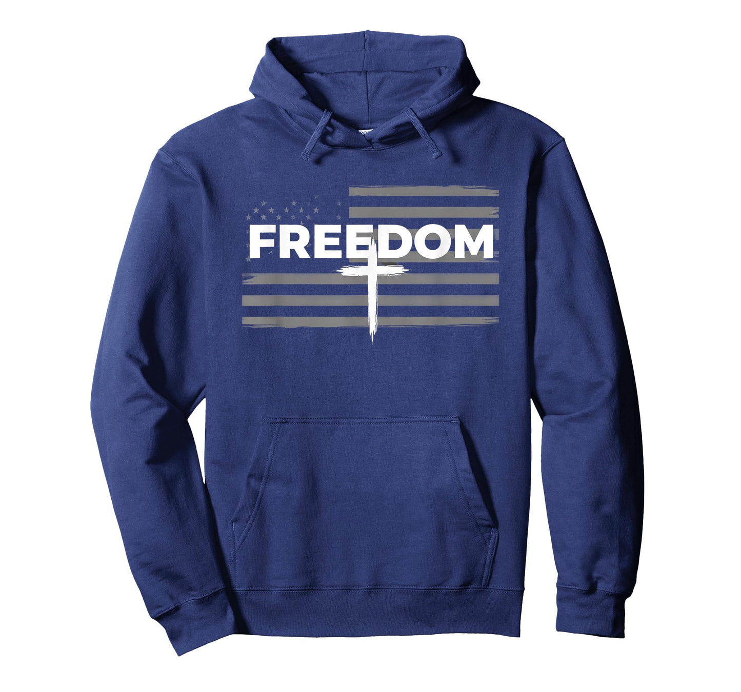 Christian Freedom Cross - Patriotic Faith & Country Flag T-Shirt