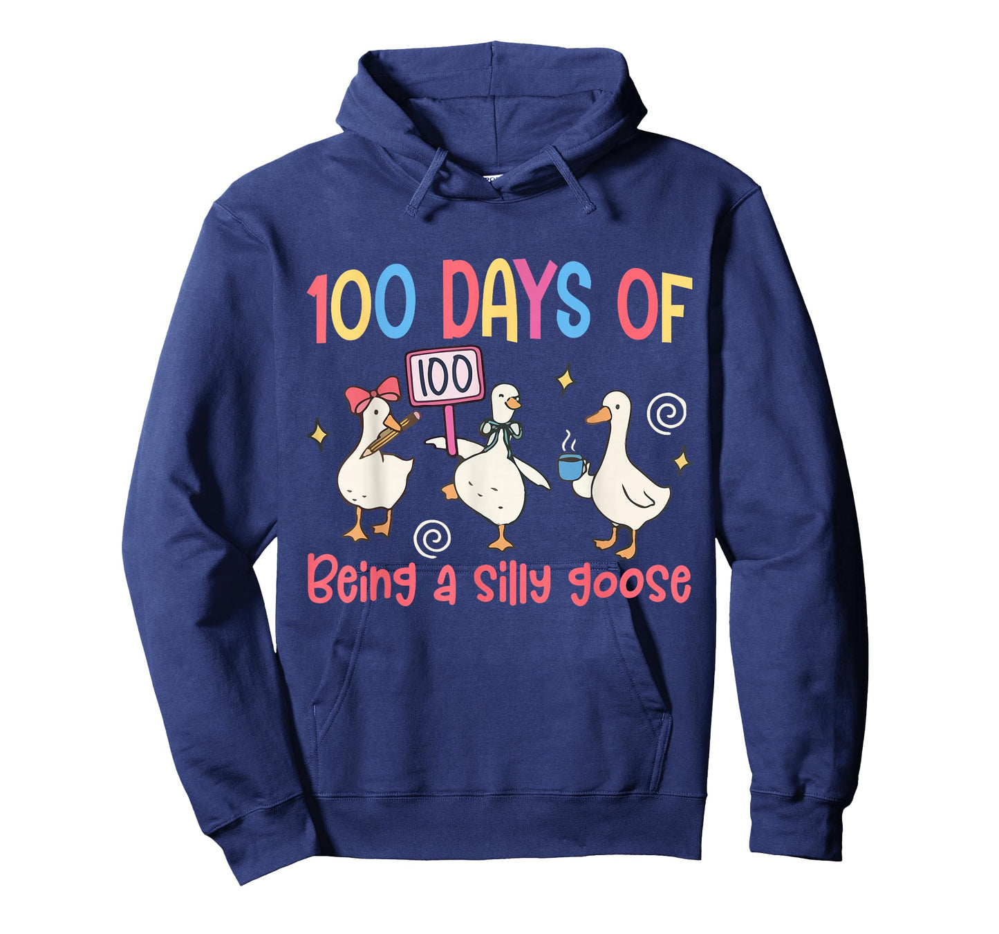 100 Days of School Girls Teacher 100th Day Silly Goose T-Shirt