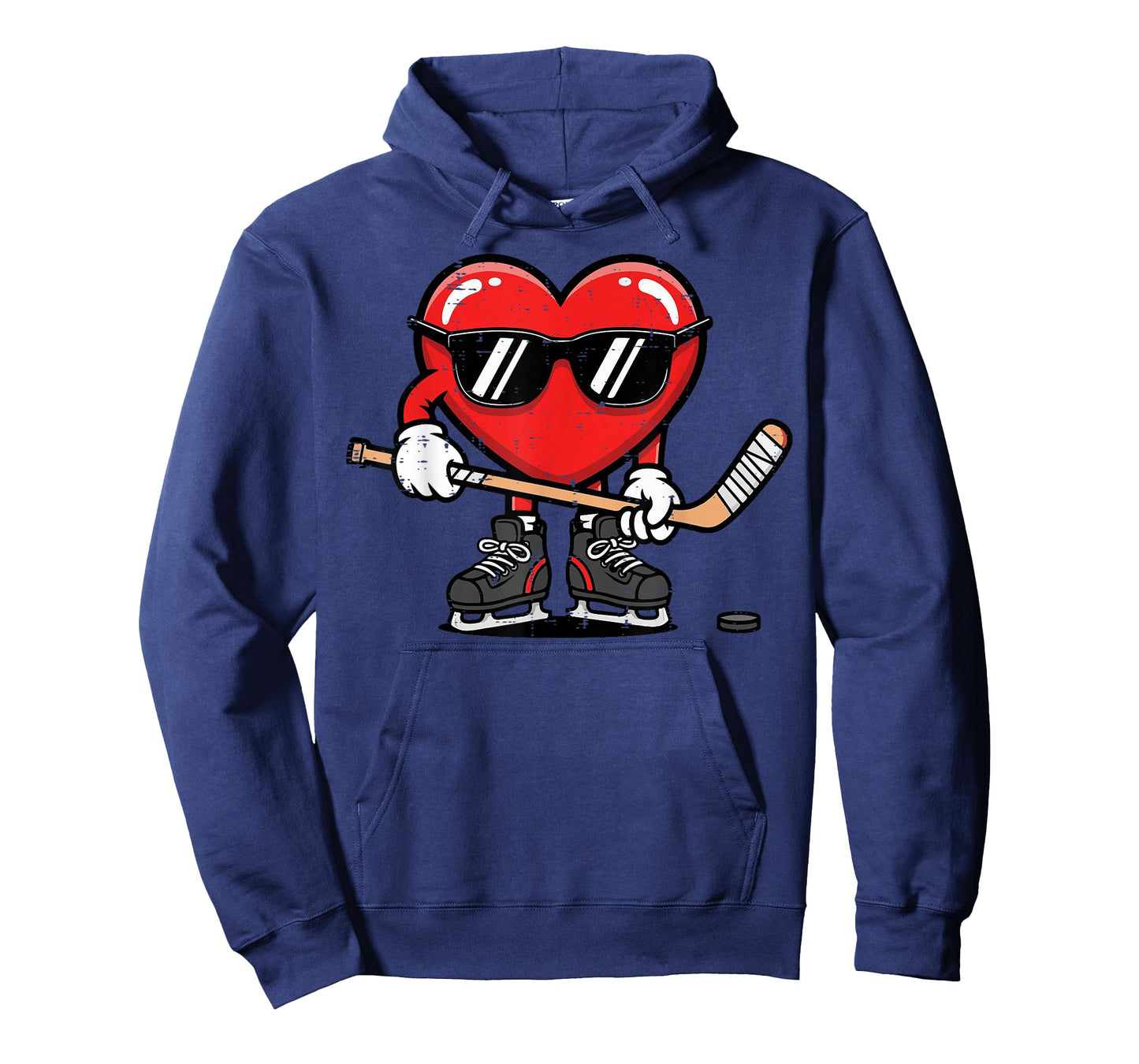 Valentines Day Ice Hockey Heart Boys Kids Youth Men Teen T-Shirt