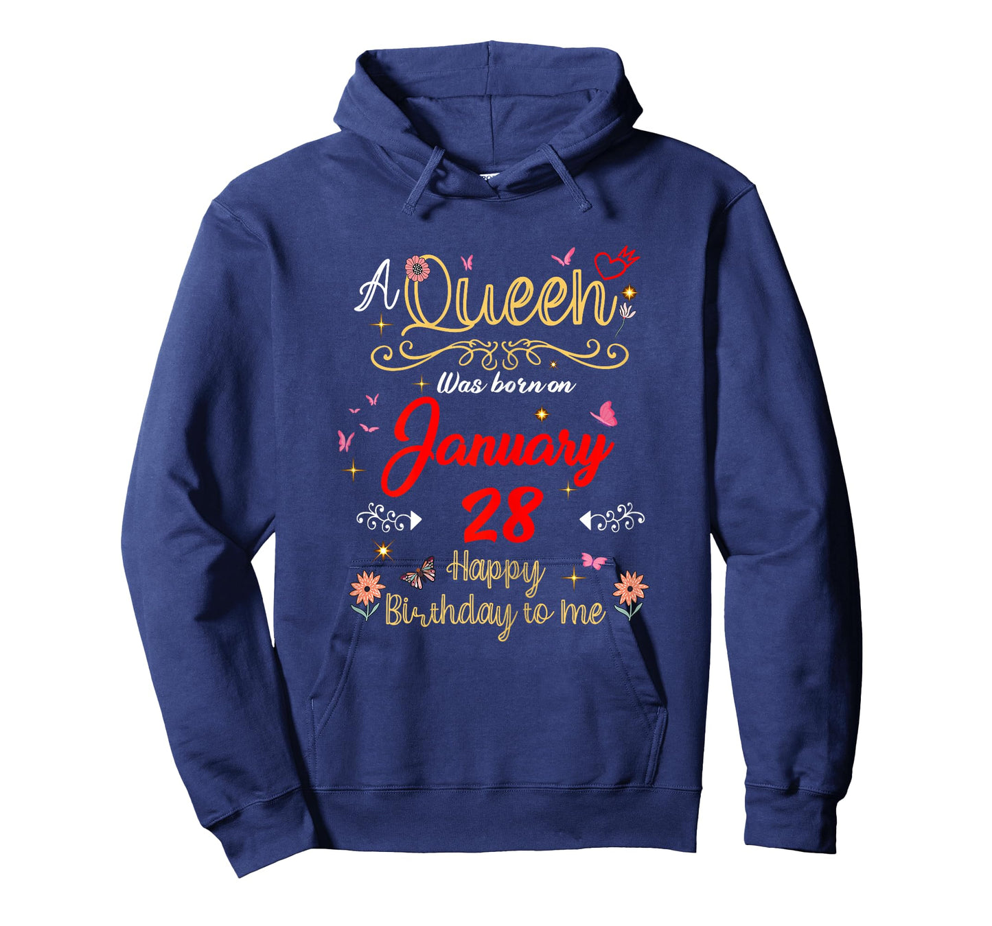 January 28 Birthday A Queen was Born in 28th January T-Shirt