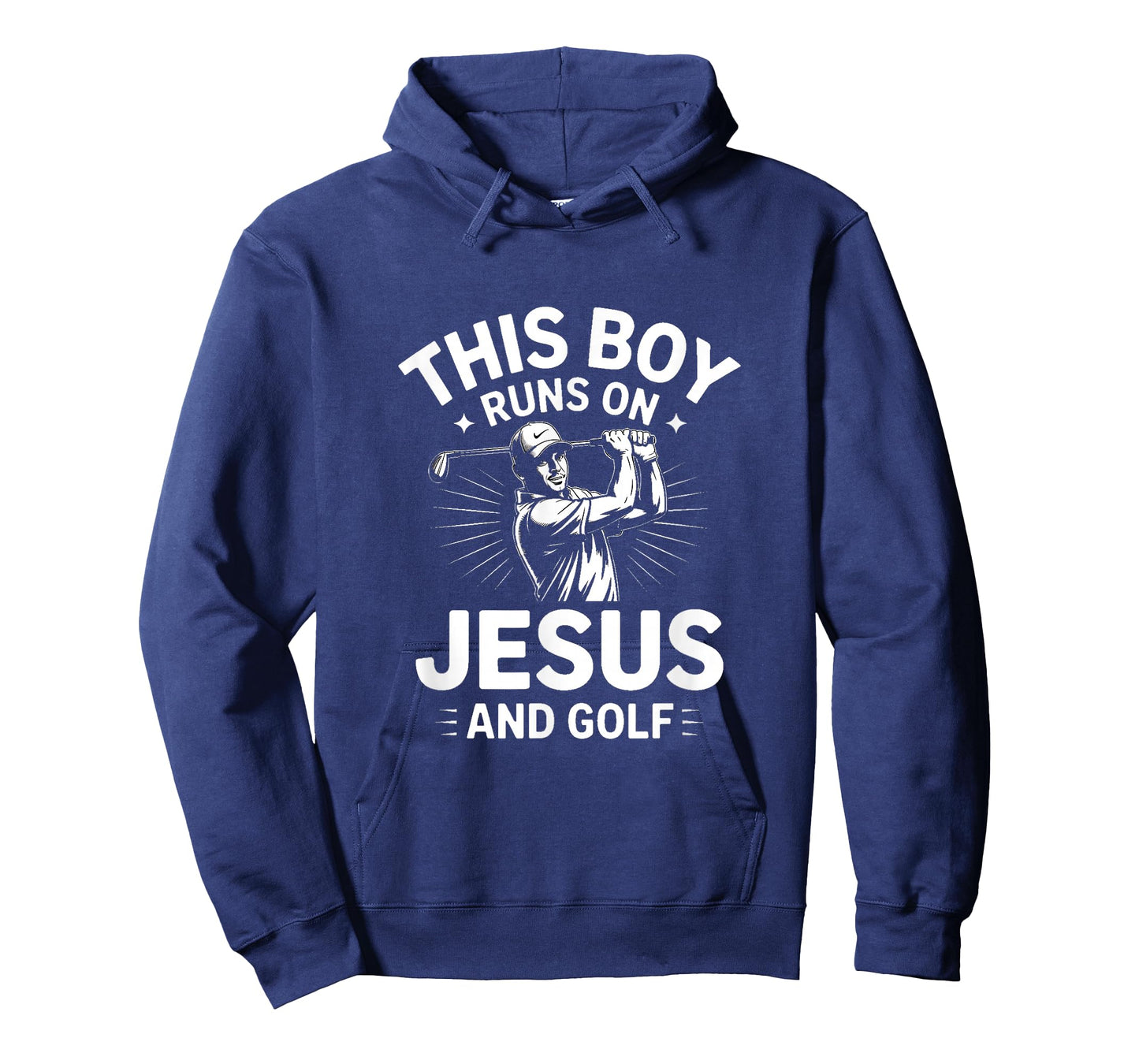 This Boy Runs On Jesus and Golf Christian Golfer T-Shirt