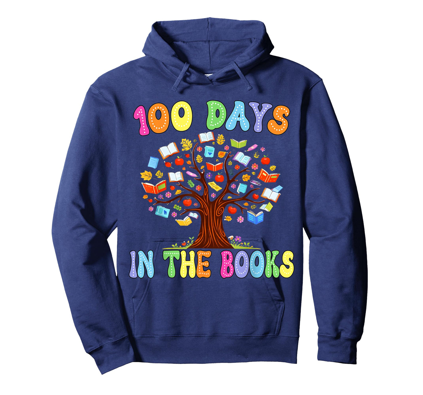 100 Days in The Books Colorful Teacher Tree Design T-Shirt