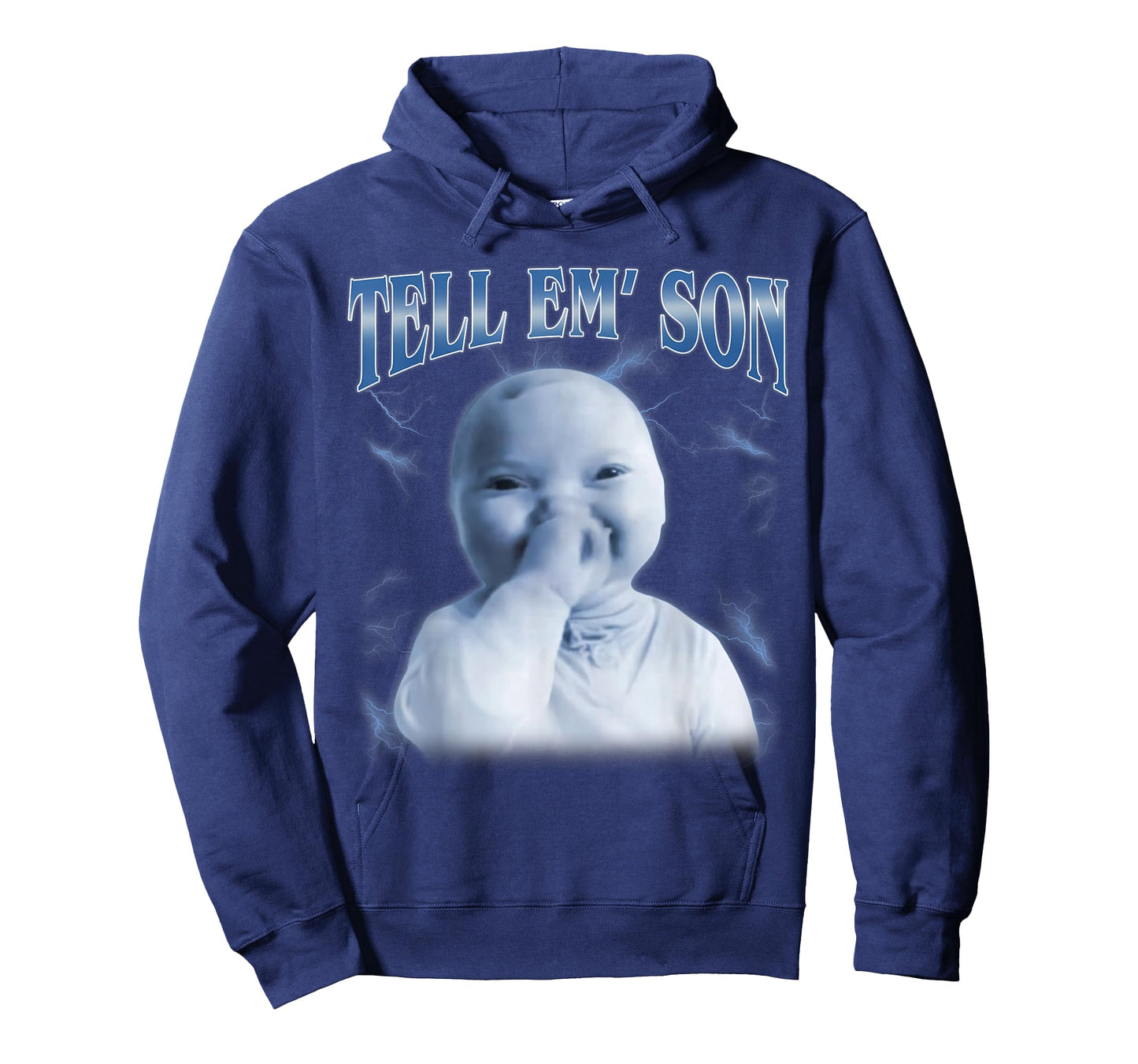 Tell 'Em Son AI Niche Baby Holding Laugh Gen Z Tuff Meme T-Shirt