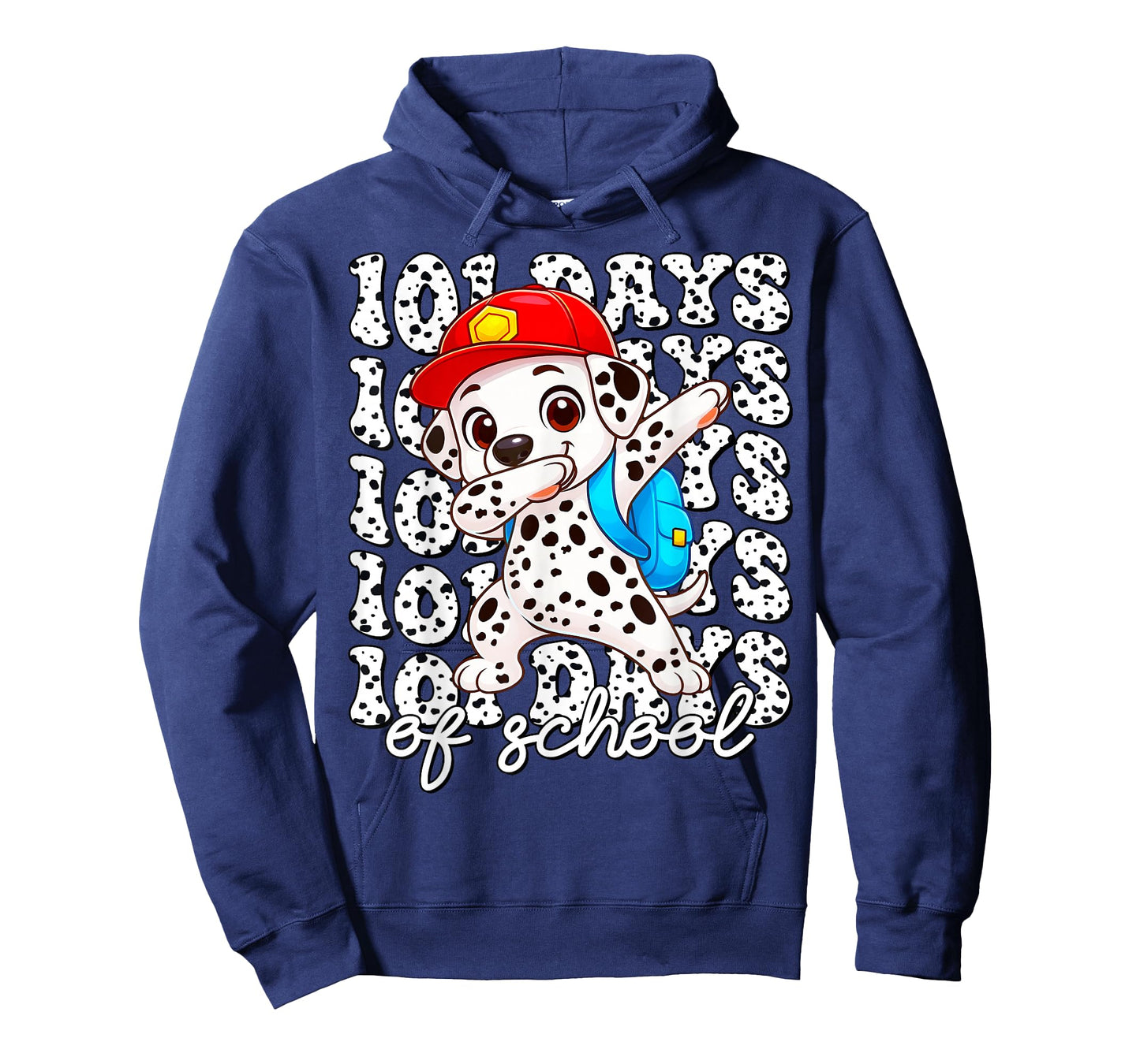 100 Days of School Dabbing Dalmatian Dog Boys Kids 100th Day T-Shirt