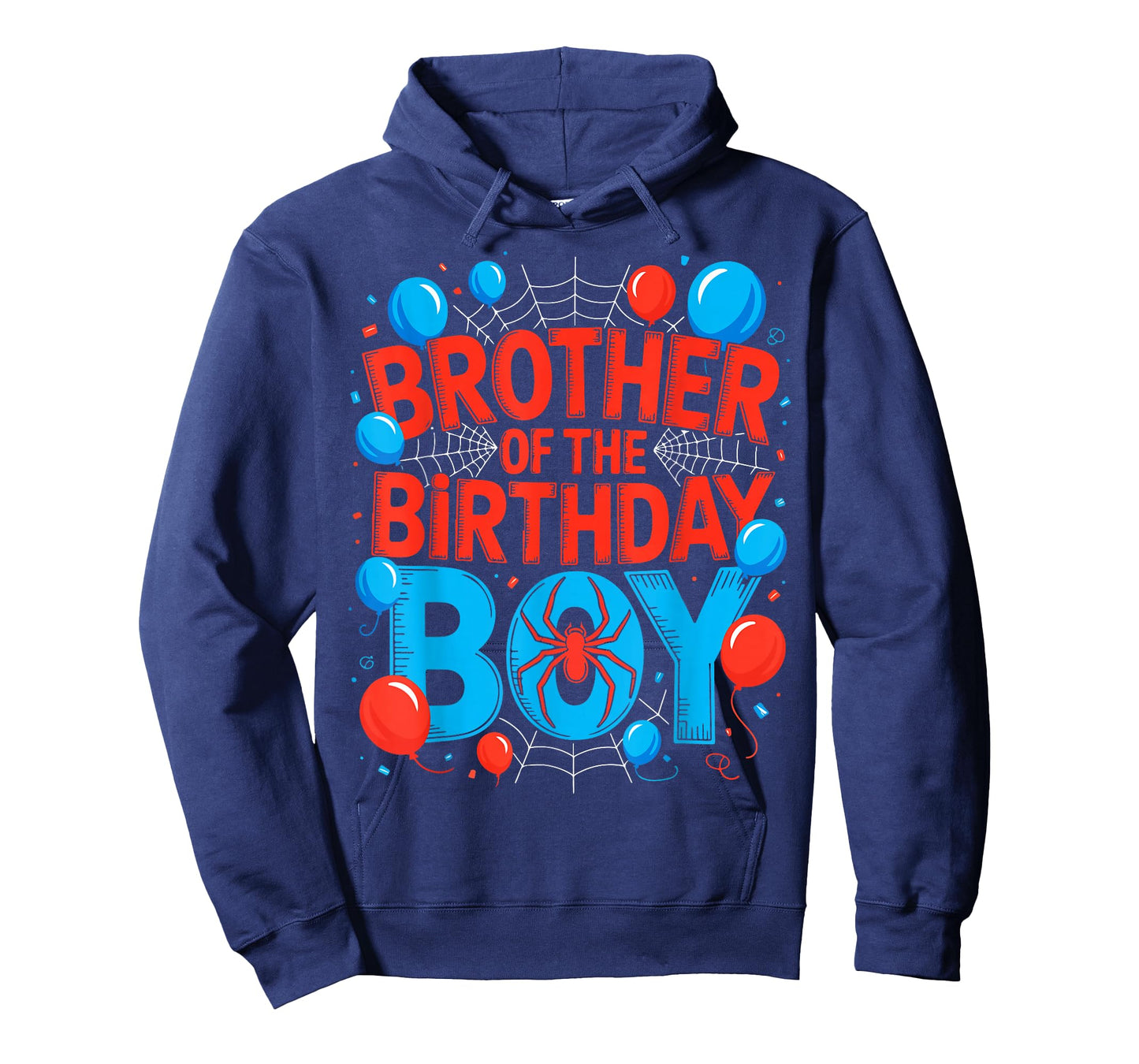 Brother of The Birthday Boy Spider Web Party T-Shirt