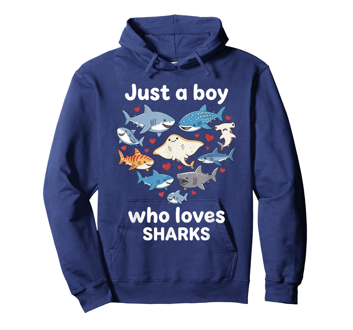 Just a Boy Who Loves Sharks Heart Shark Lover Kids Girl Boys T-Shirt