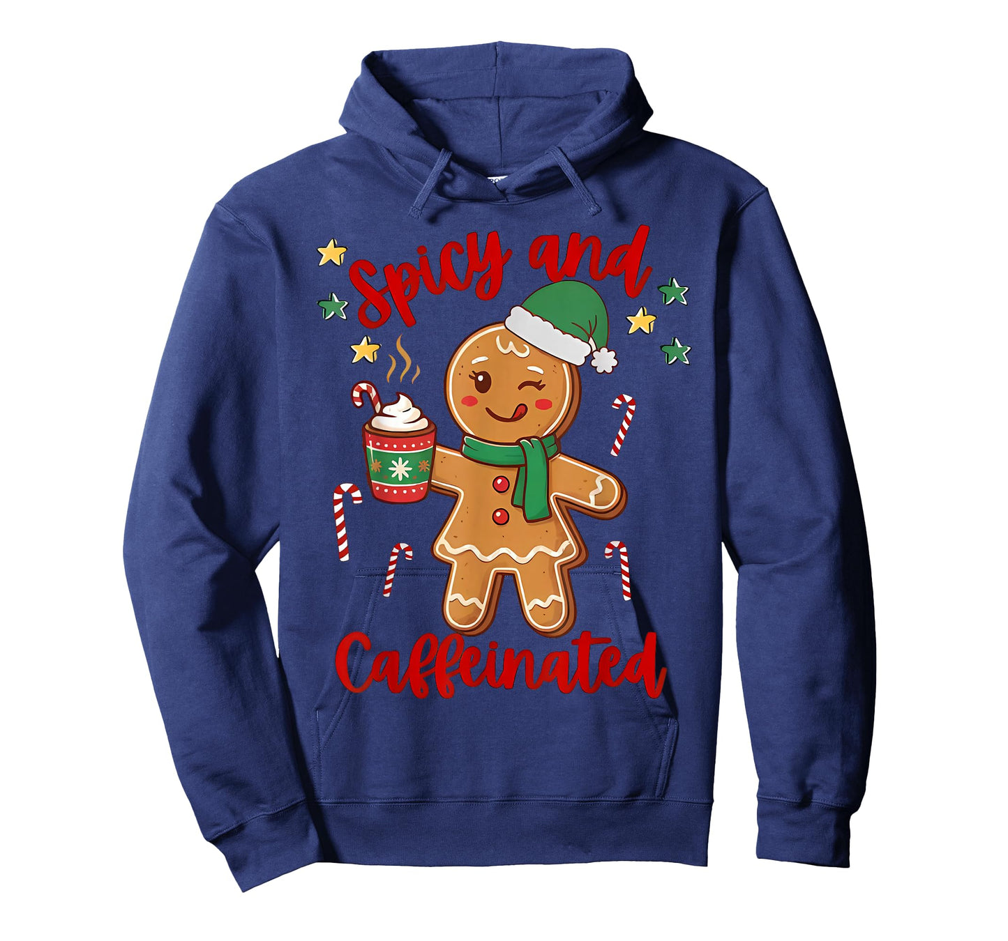 Spicy and Caffeinated Gingerbread Coffee Christmas Holiday T-Shirt