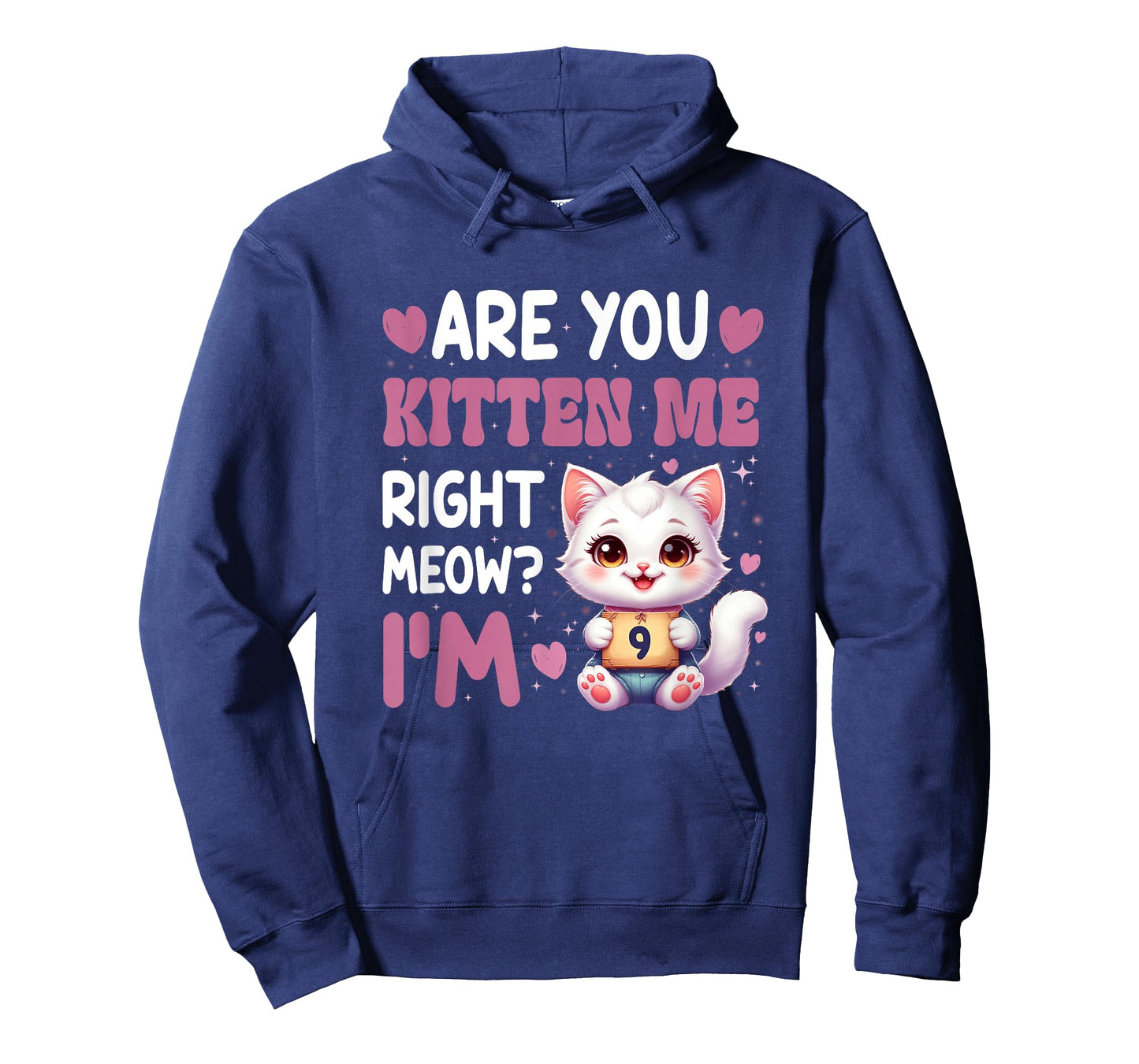 are You Kitten Me Right Meow I’M 9 Birthday Cat Cute Kitty T-Shirt