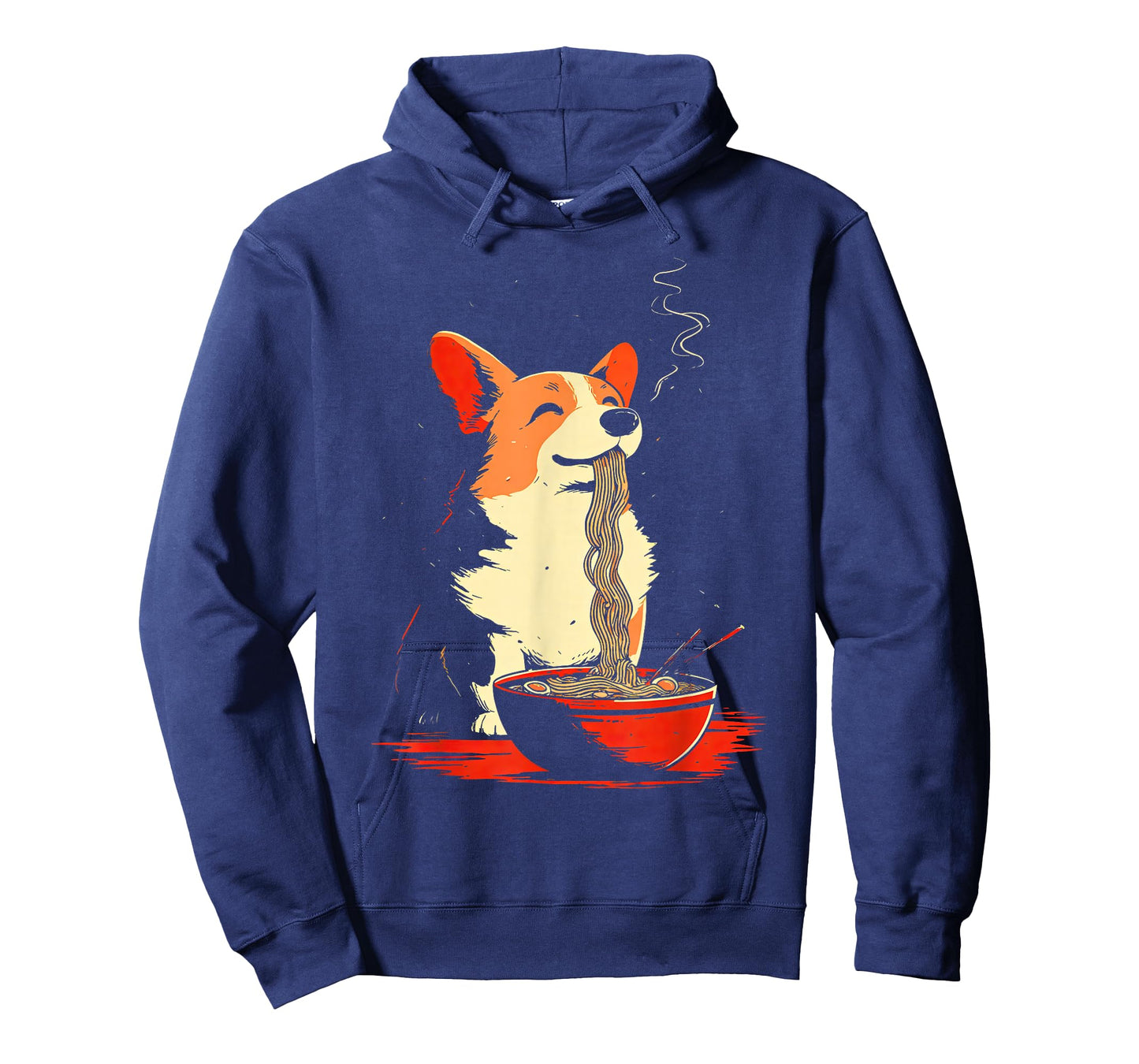 Retro Kawaii Ramen Corgi Japanese Noodles Dog Eating Ramen T-Shirt