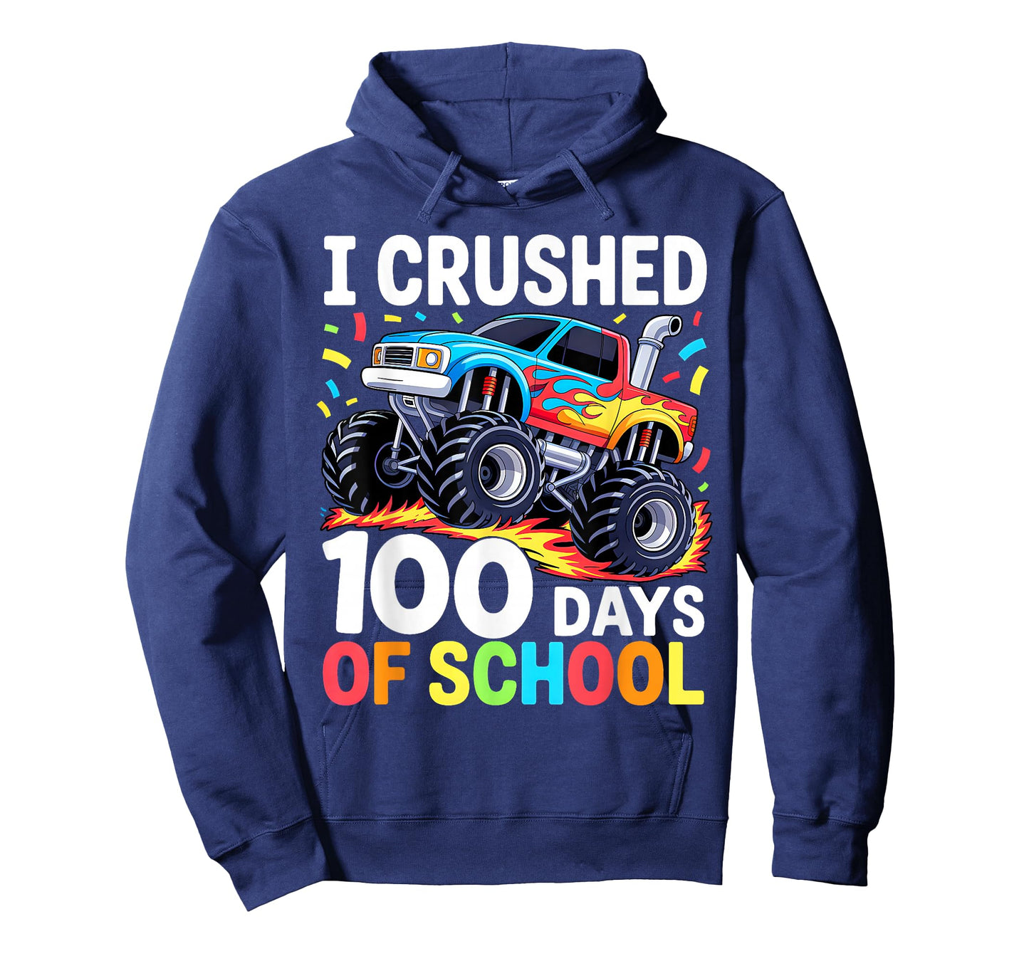 100 Days of School Monster Truck 100th Day of School Boys T-Shirt