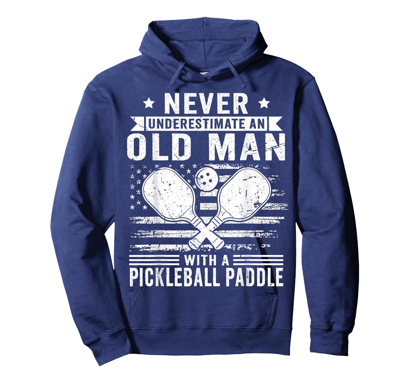 Never Underestimate an Old Man with a Pickleball Paddle Men T-Shirt