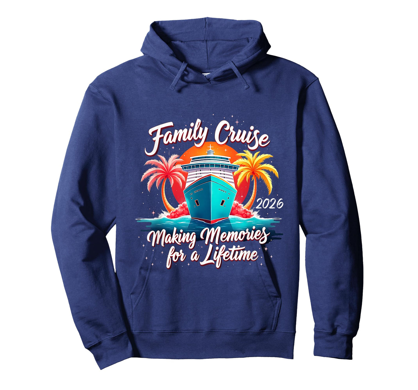 Family Cruise 2026 Making Memories Tropical Sunset Vacation T-Shirt