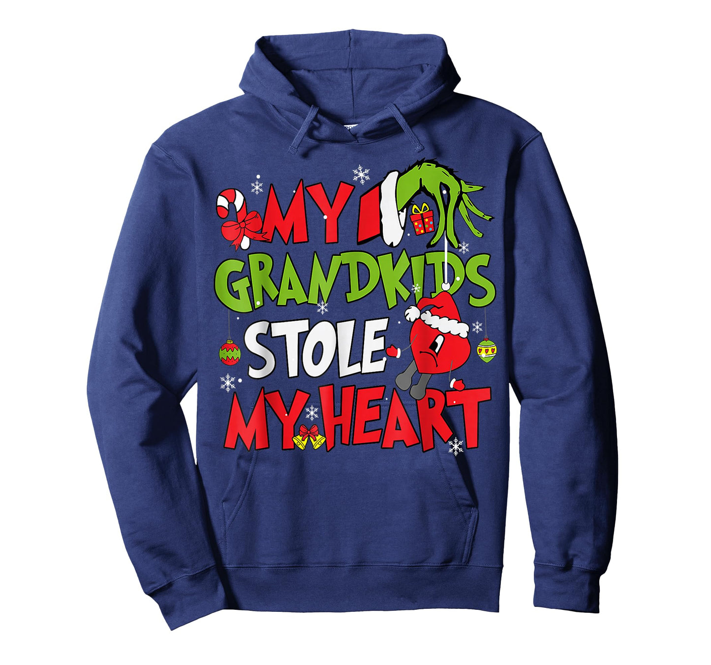 My Grandkids Stole My Heart Christmas Xmas Family Matching T-Shirt