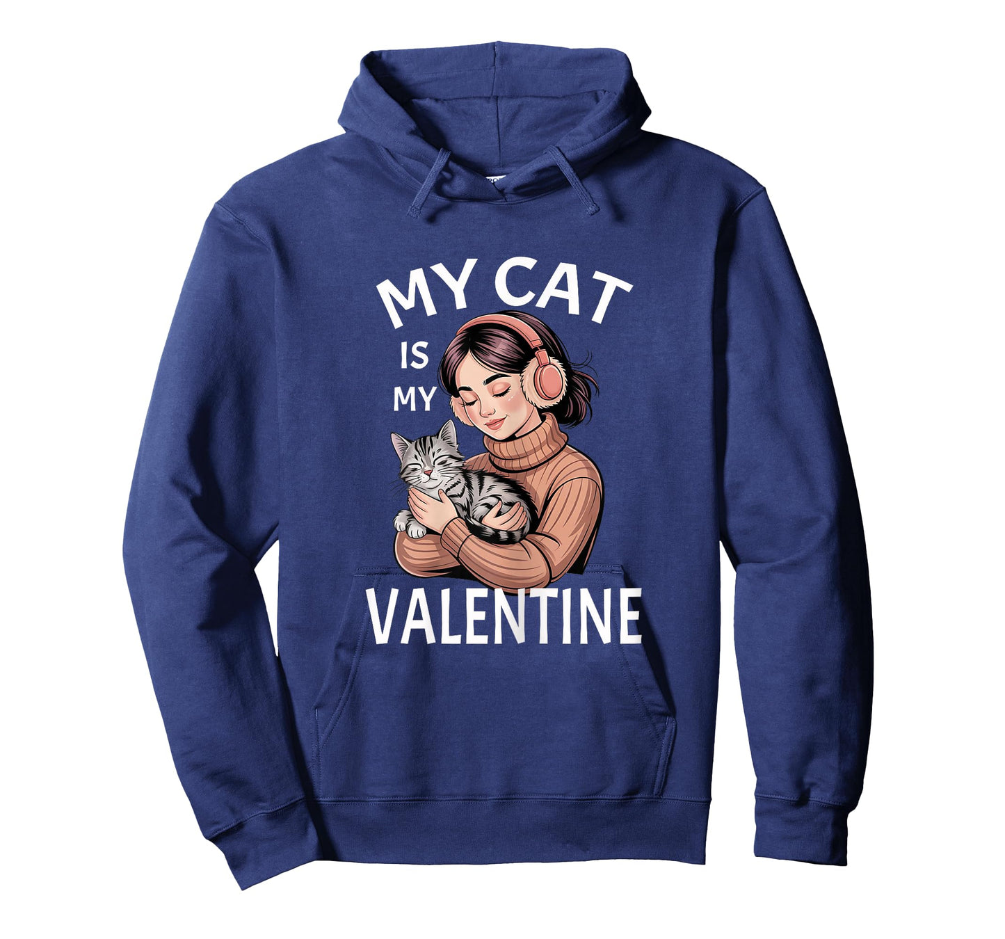 My Cat is My Valentine Cat Lover Valentine Gift for Cat Mom T-Shirt
