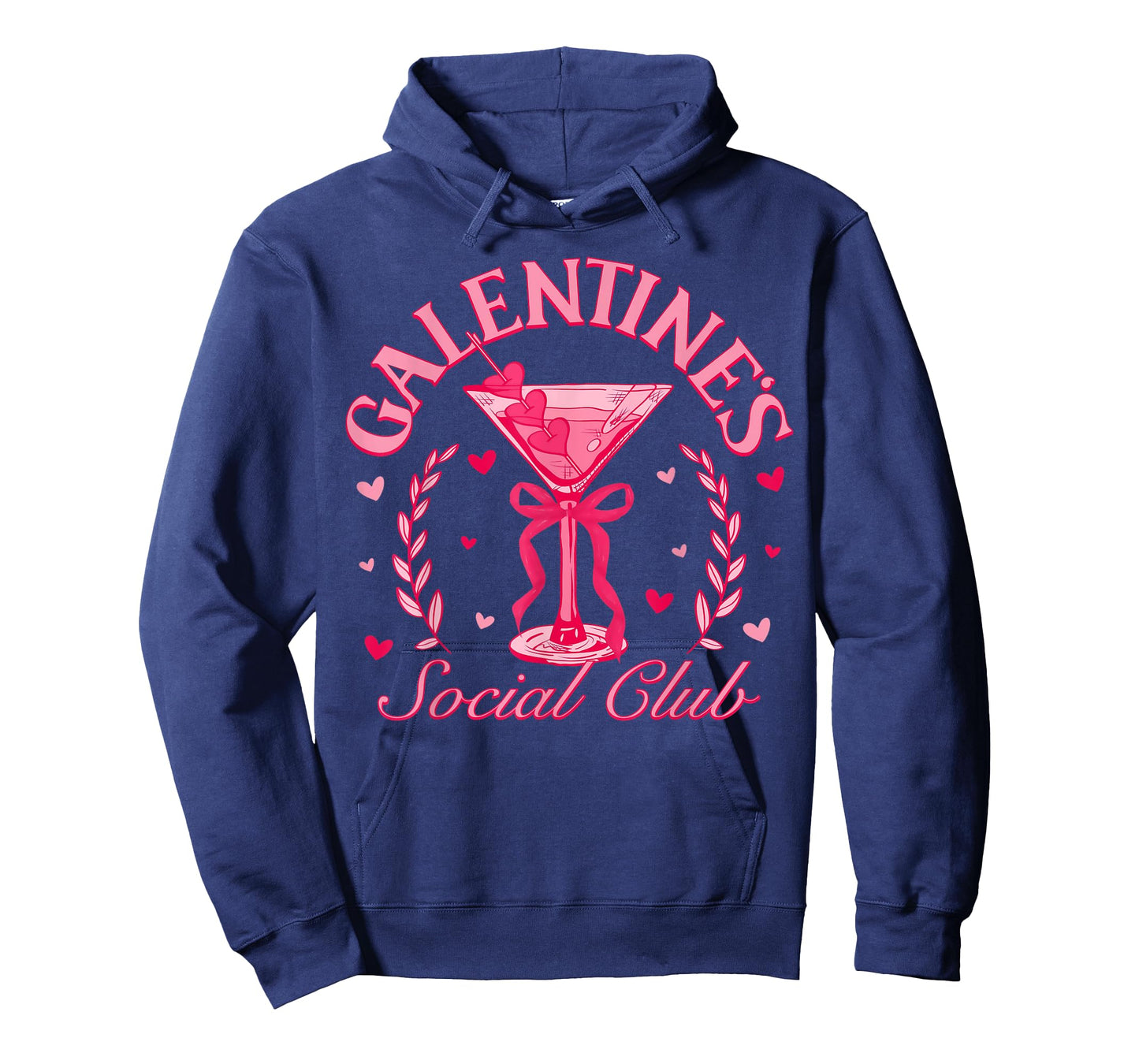 Galentine's Social Club Pink Coquette Martini Bow Valentine T-Shirt