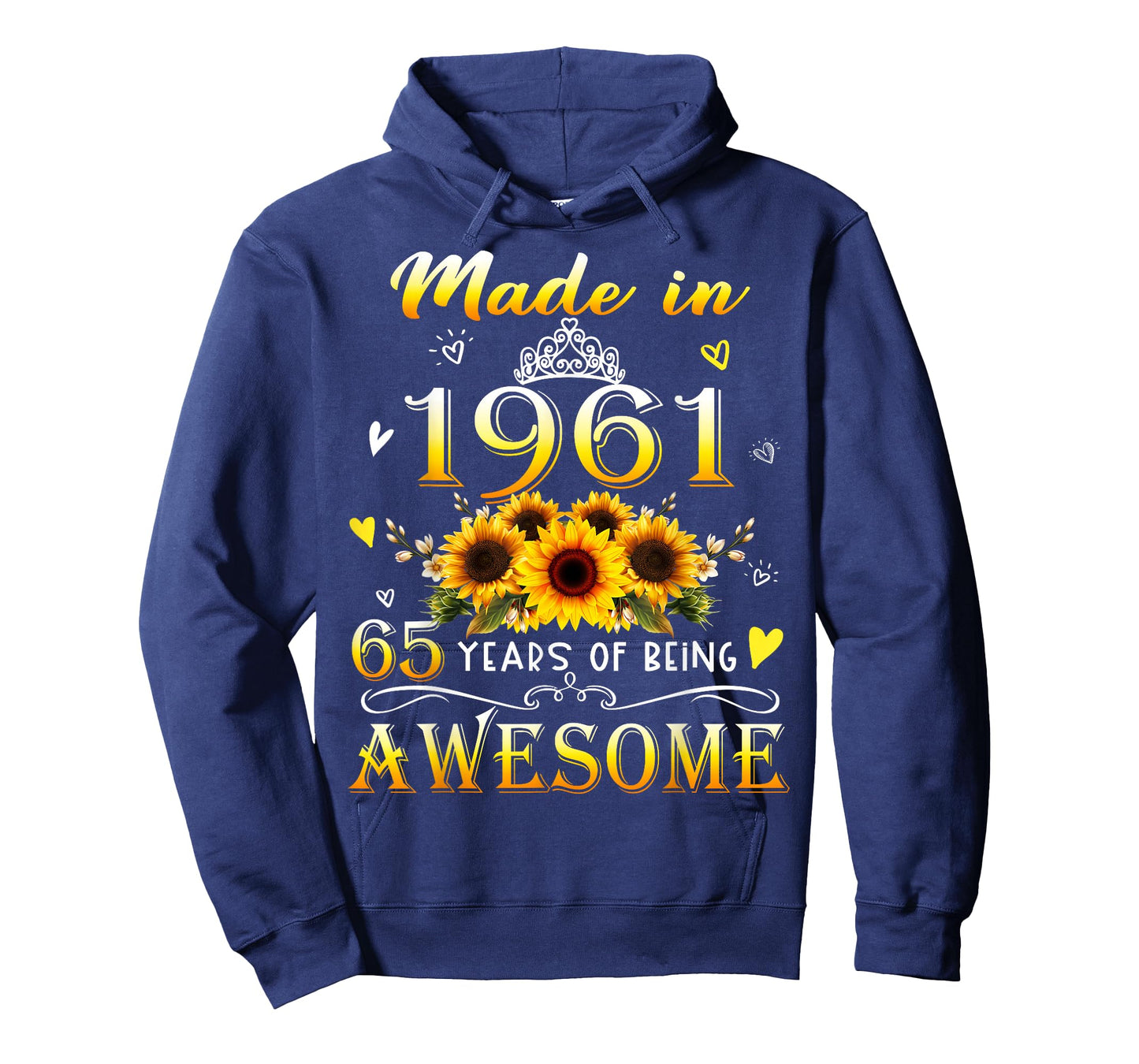 Made in 1961 Sunflower 65th B-Day 65 Years of Being Awesome T-Shirt
