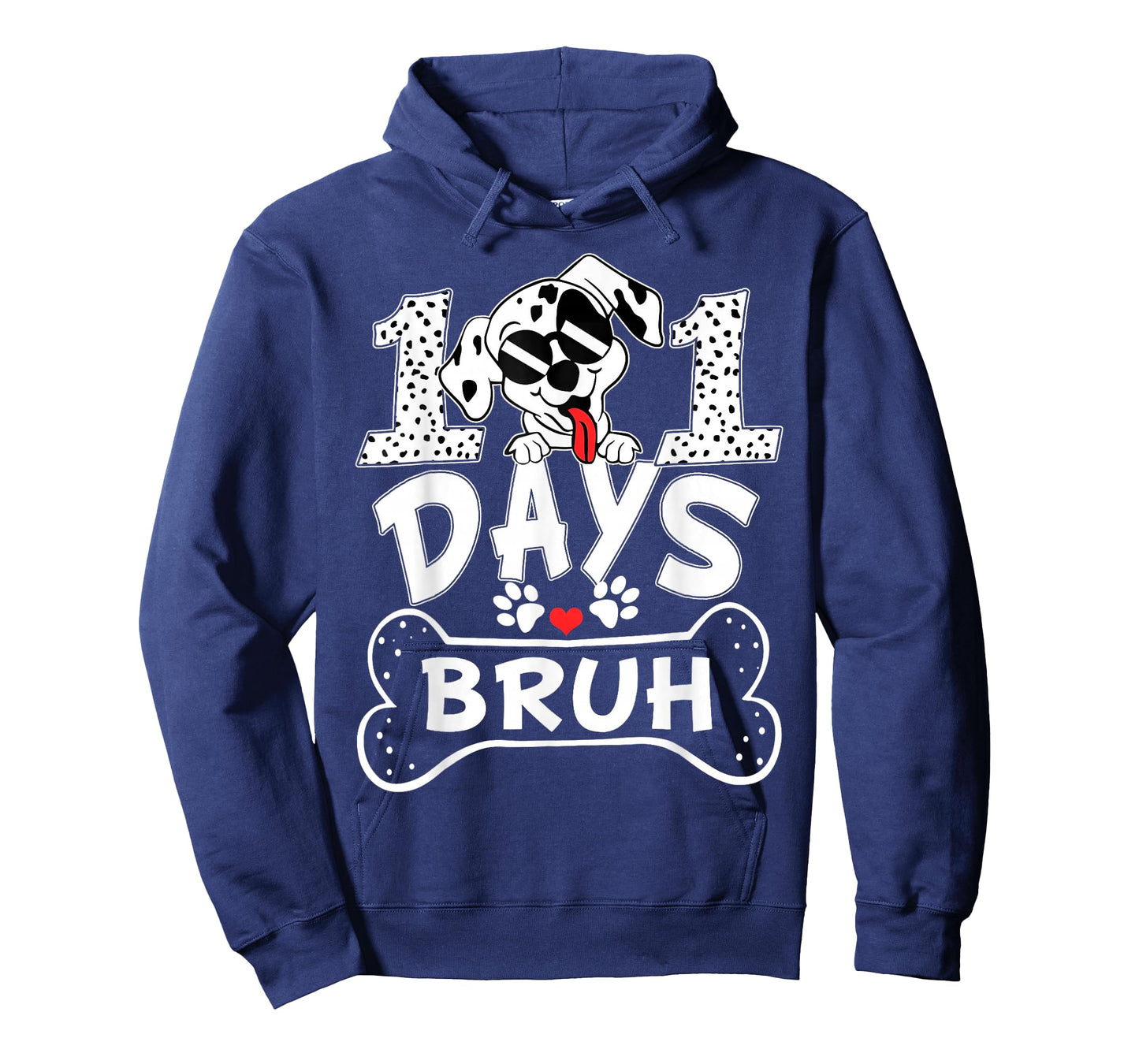 Bruh 100 Days of School Dalmatian Dog Boys Kids 100th Days T-Shirt