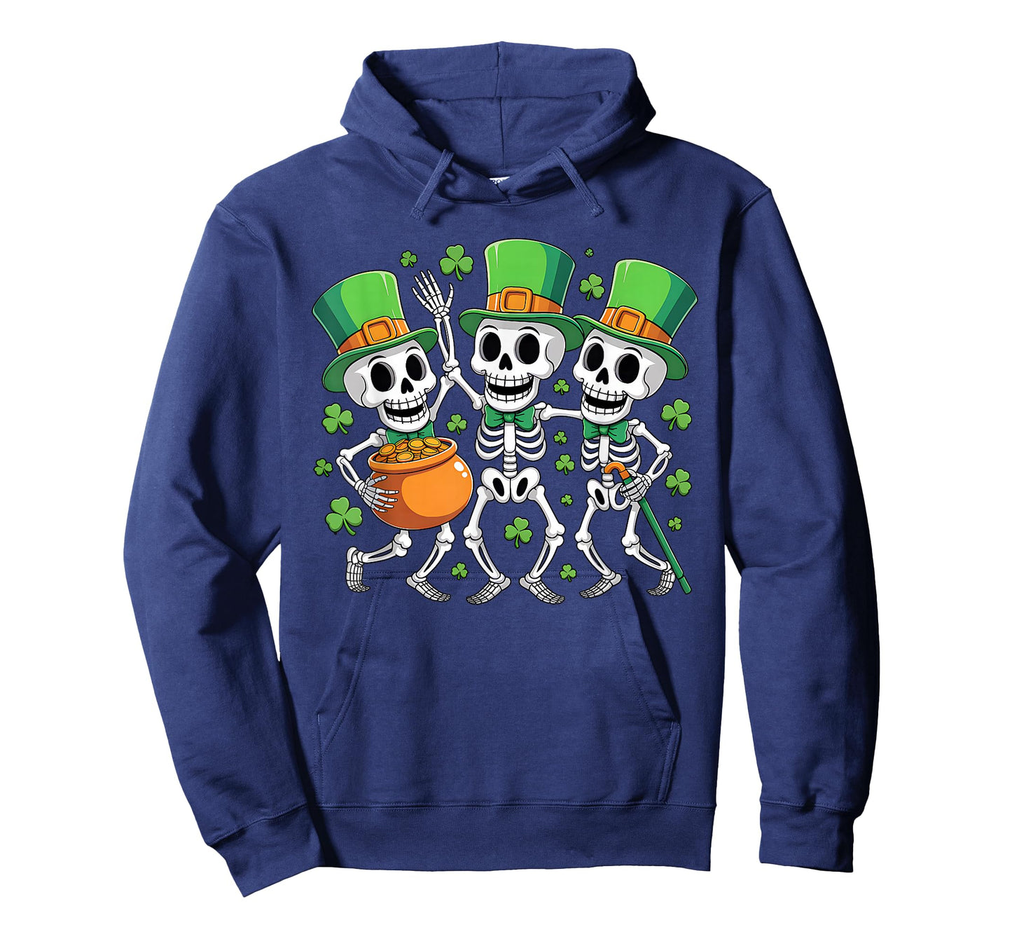 Skeleton Leperchaun Funny Skeleton Dancing St Patricks Day T-Shirt
