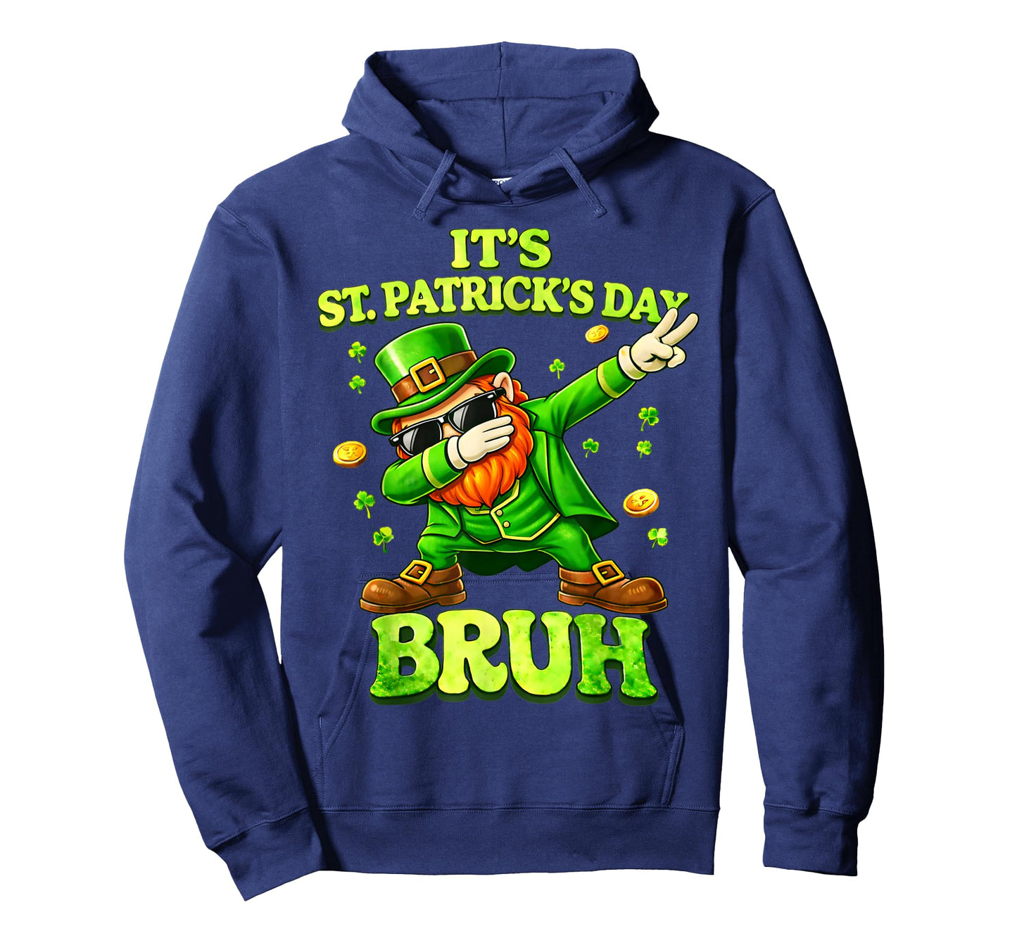 Bruh St Patricks Day Boys Kids Saint Patricks Day Leprechaun T-Shirt