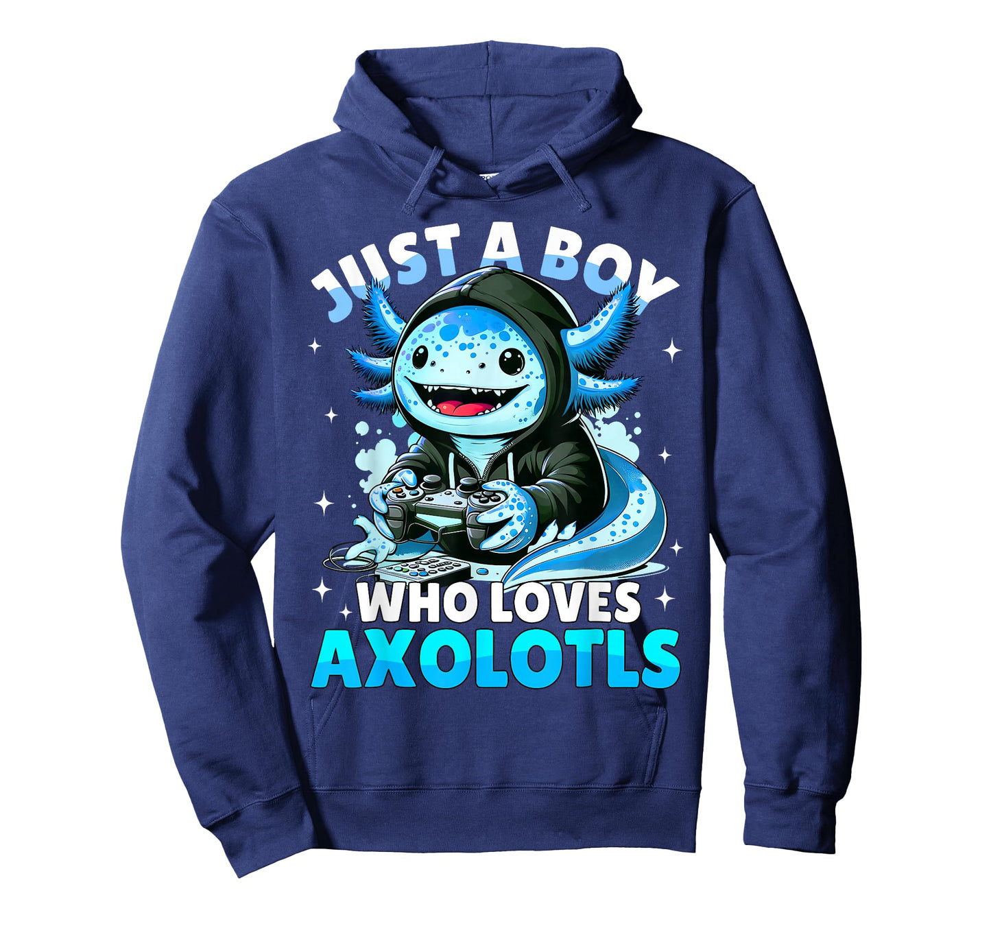 Just A Boy Who Loves Axolotls Kids Boys Cute Gamer T-Shirt