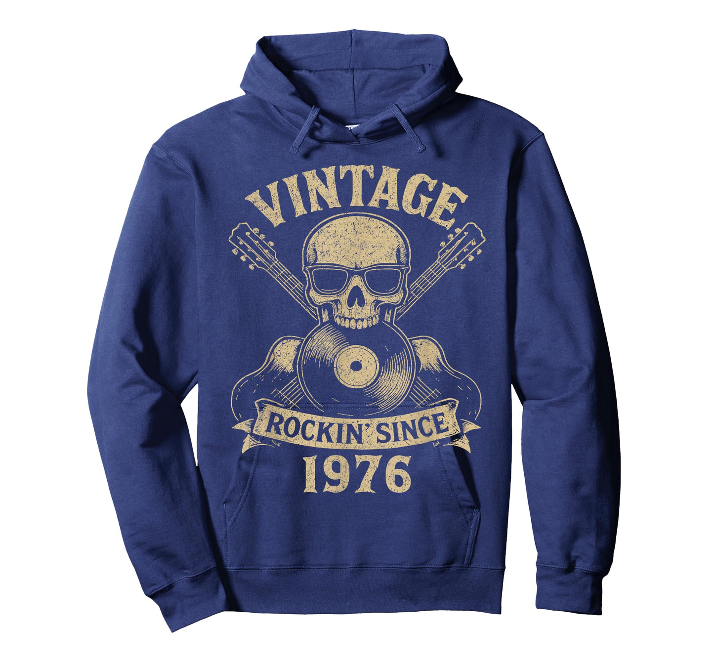 50th Birthday Rockin’ Since 1976 Vintage Rock Music Birthday T-Shirt
